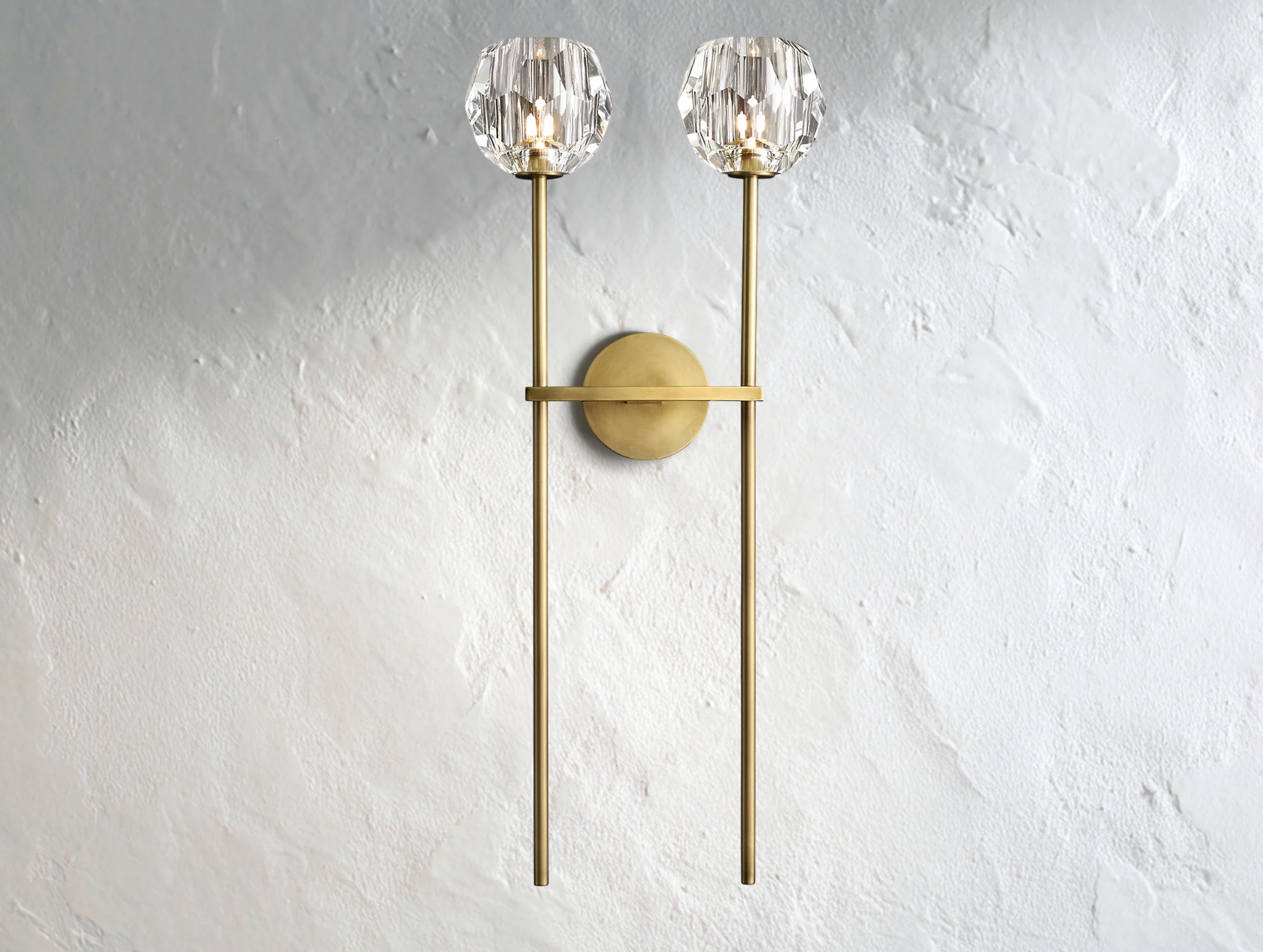 Orbital Cristal Glass Grand Double Sconce