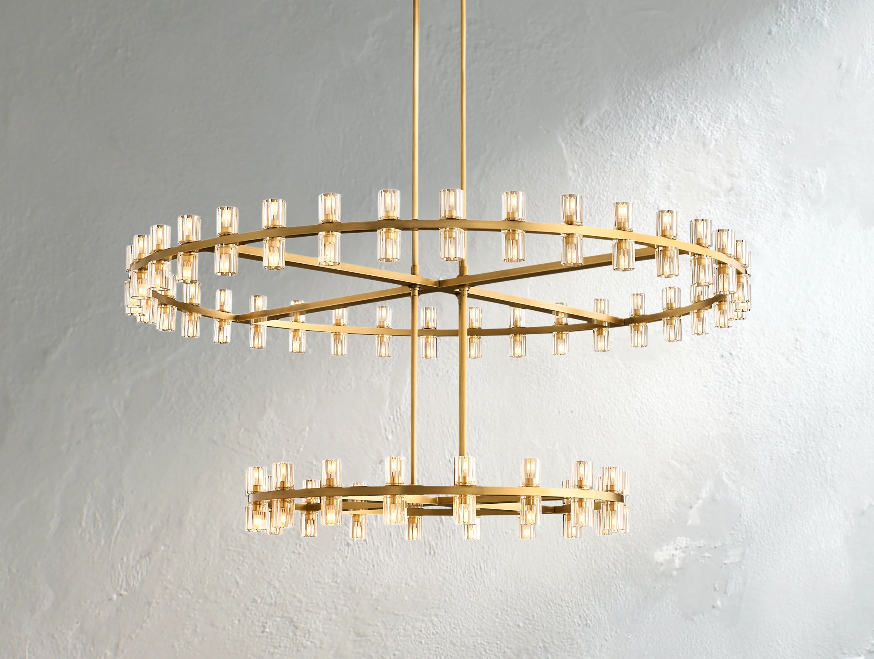 Gearra LED Round Two-Tier Chandelier