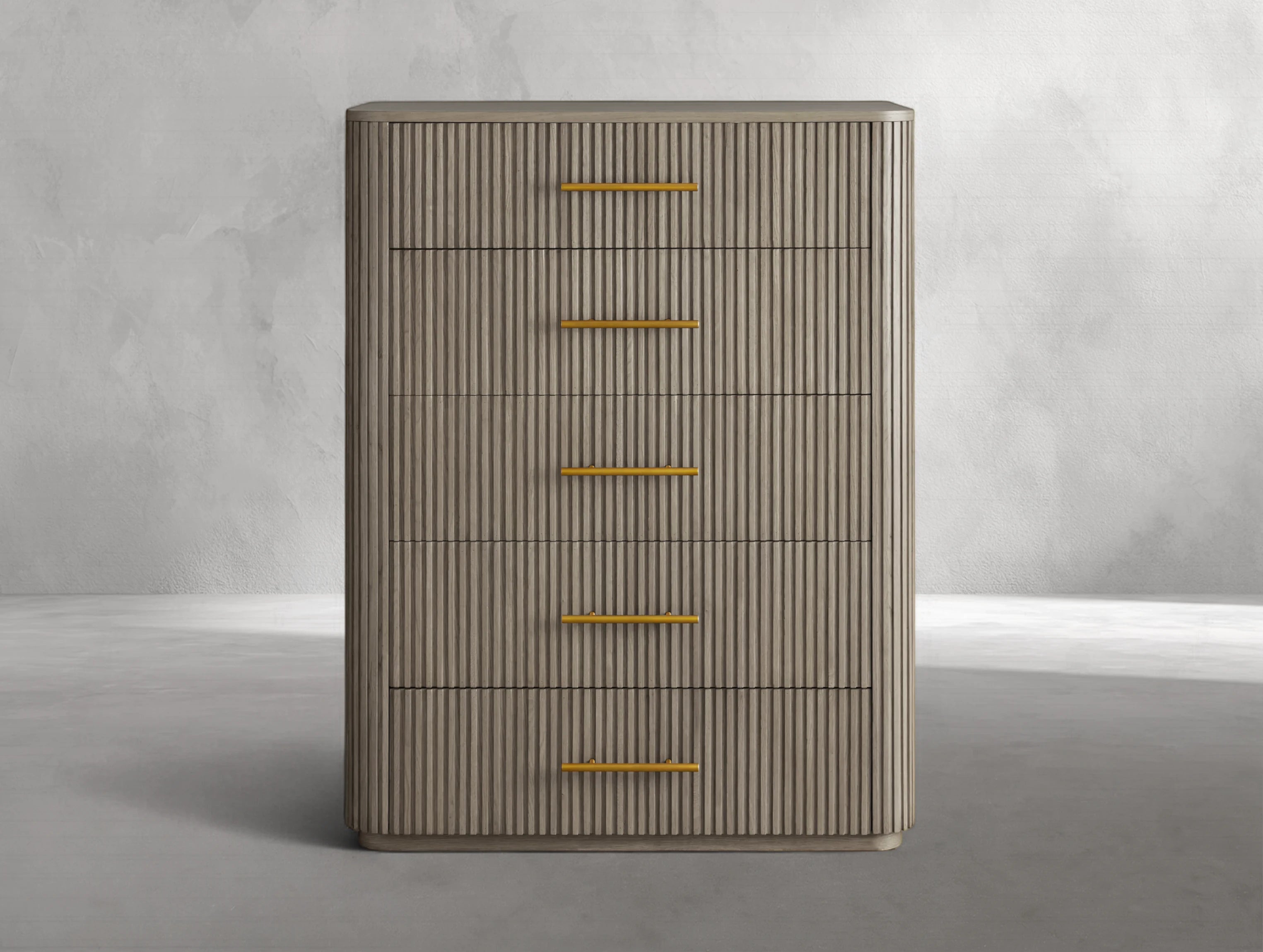Rolphin Wood Five-Drawer Dresser