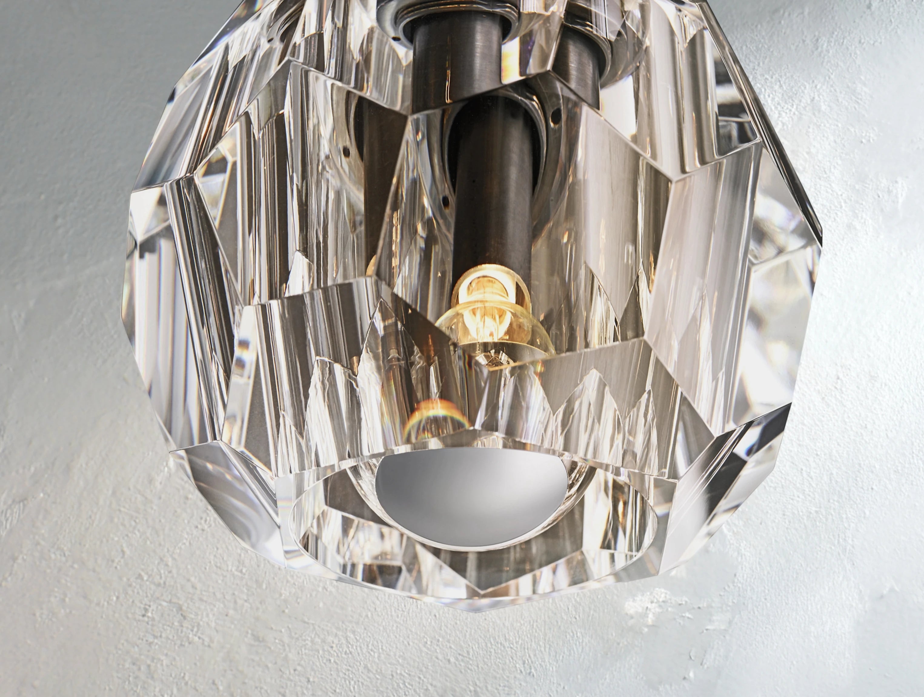 Orbital Cristal Glass Petite Flushmount
