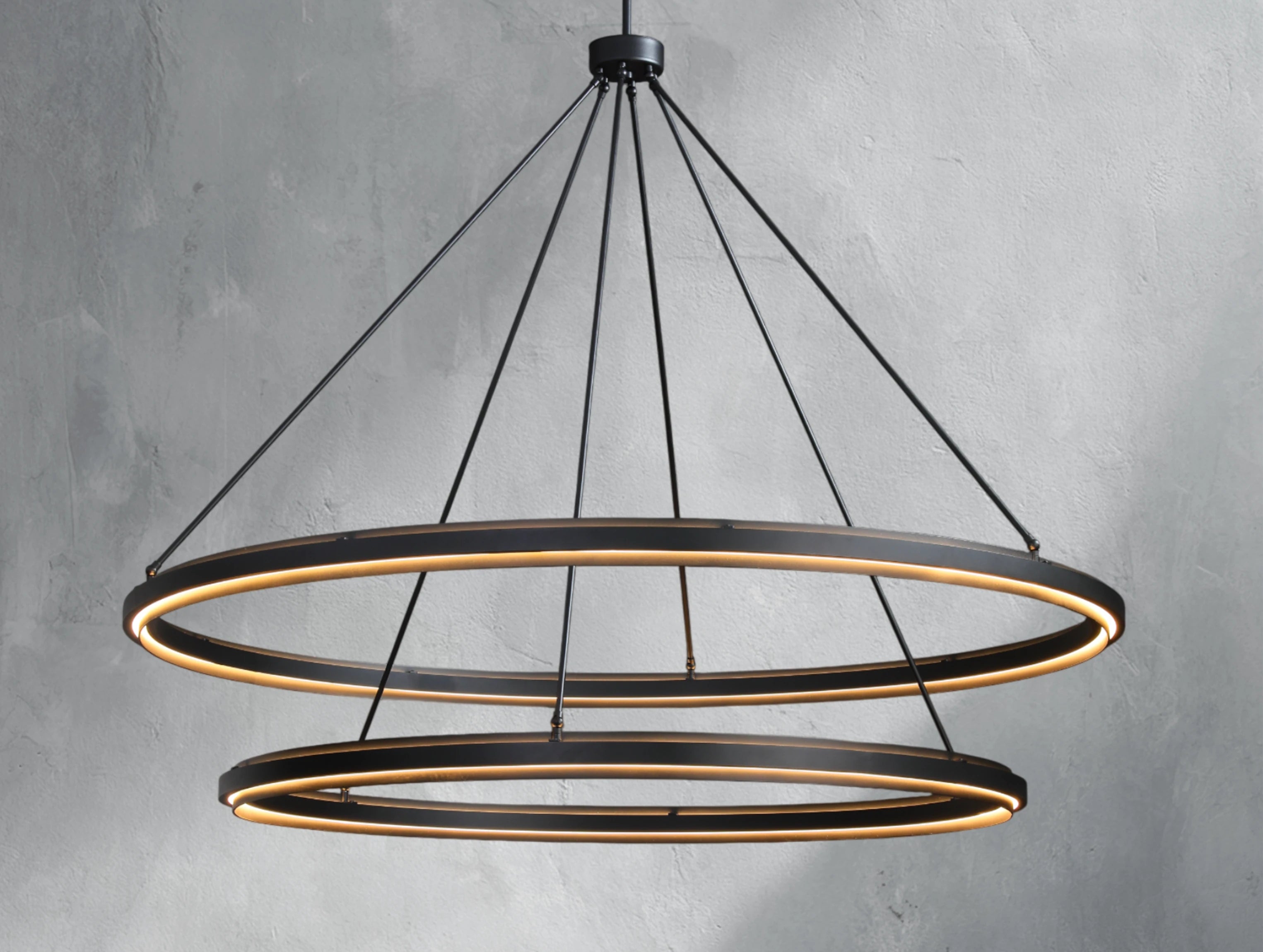 Pelta Two-Tier Round Chandelier