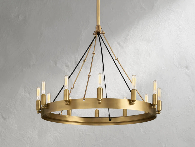 Ardenel ForgeLine Vintage Filament Round Chandelier