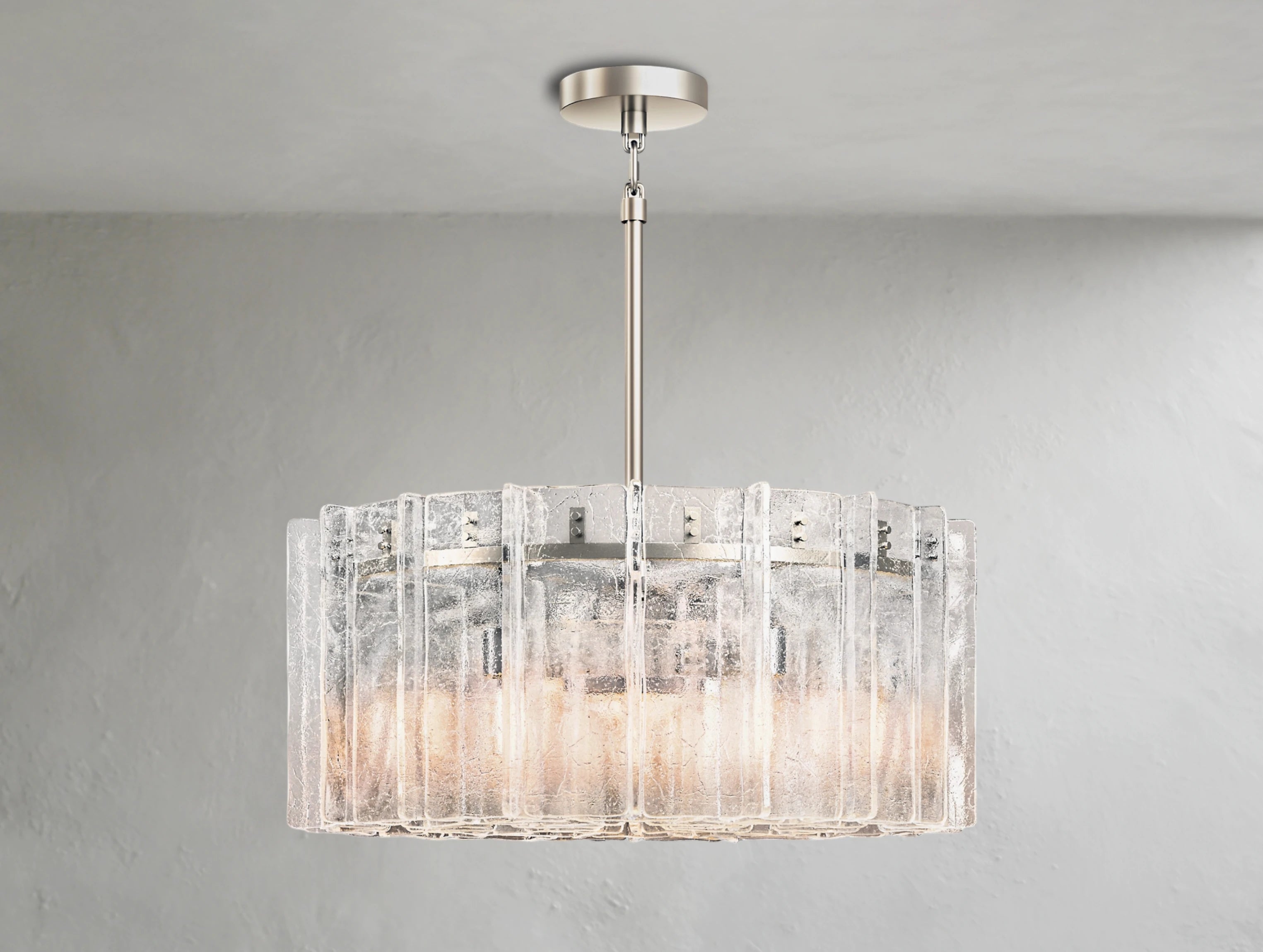 Dryice Glass Round Chandelier
