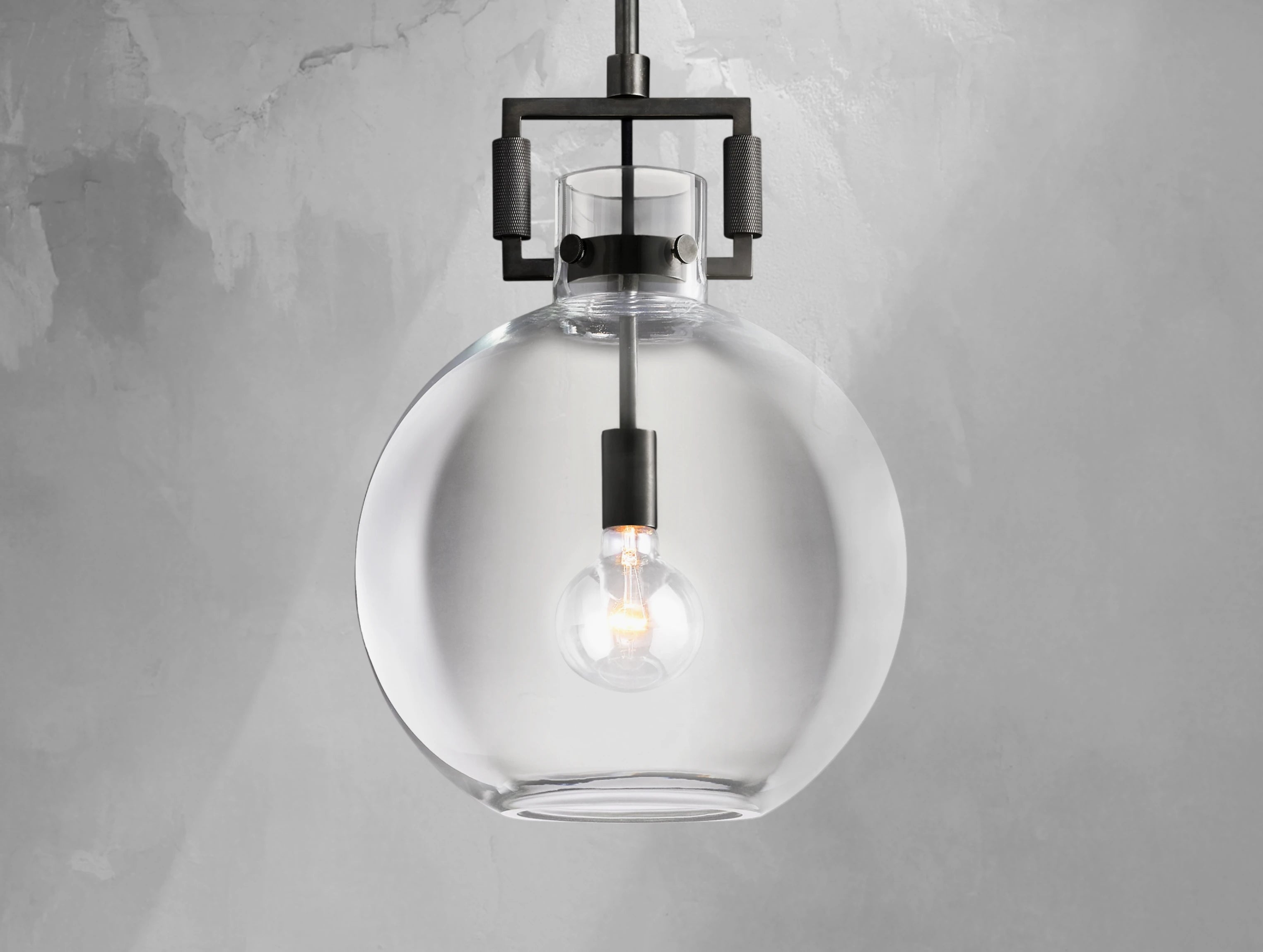 Mechanic Glass Globe Pendant