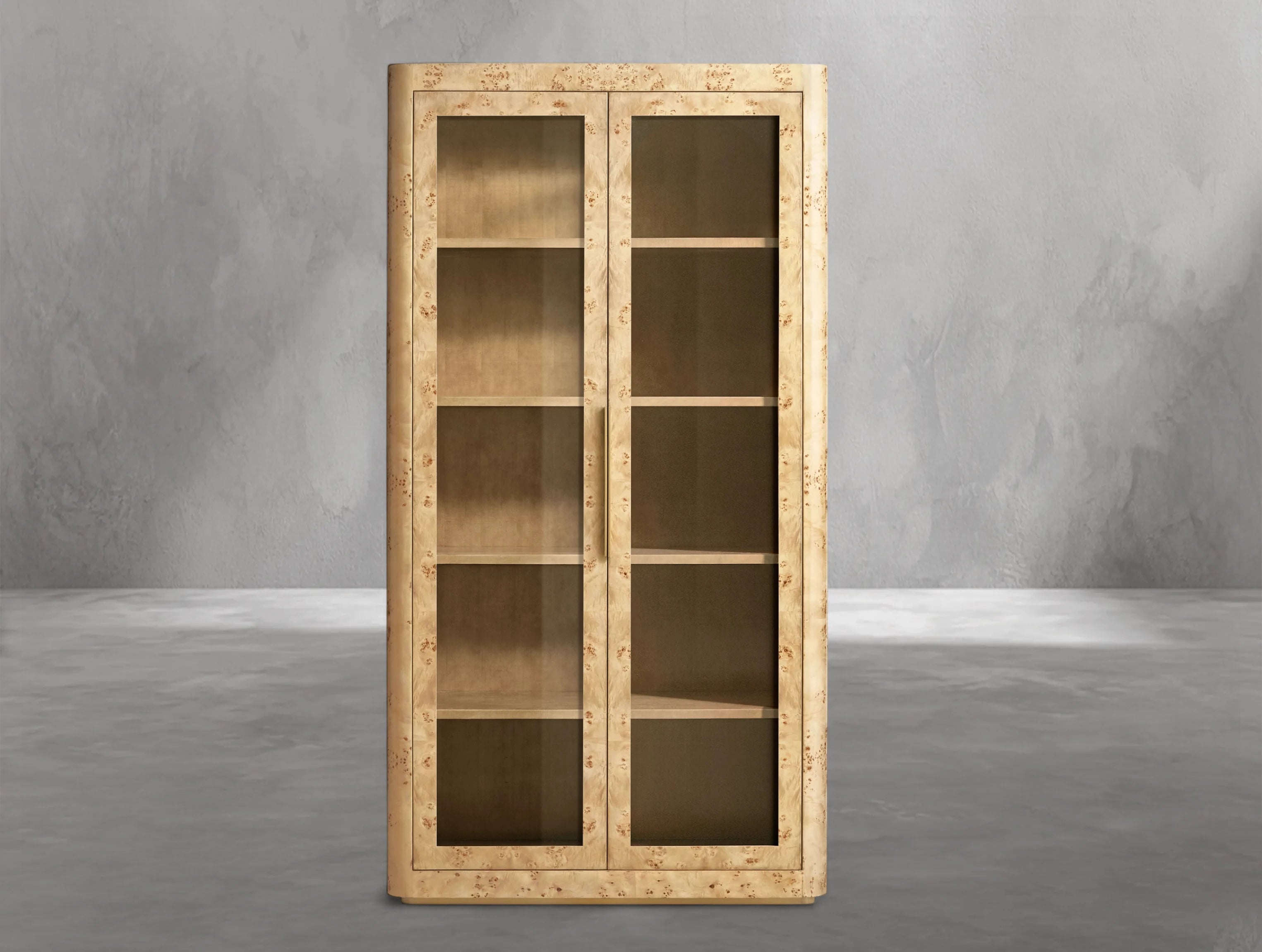 Roryland Burl Glass Cabinet