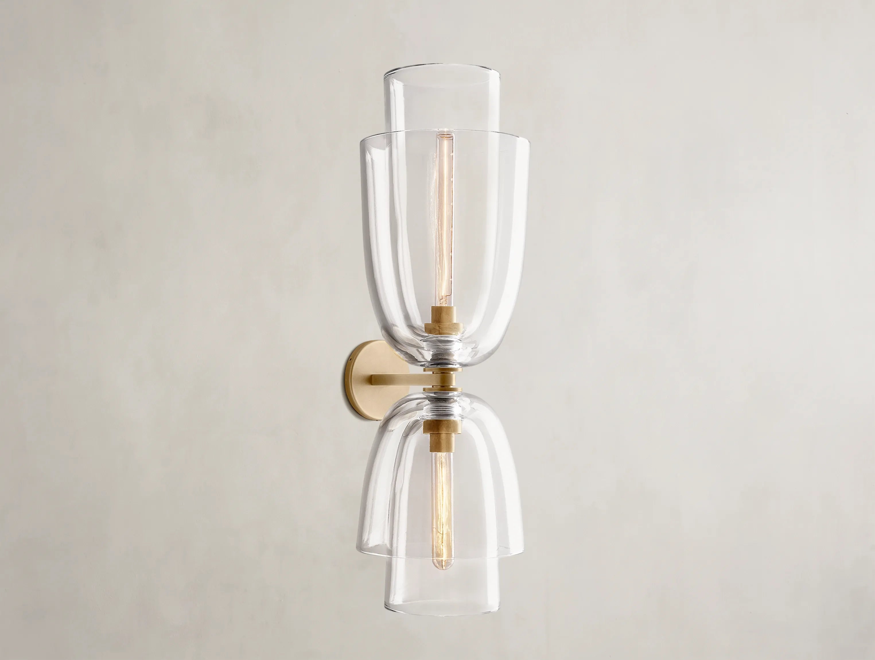 Blum Double Glass Sconce