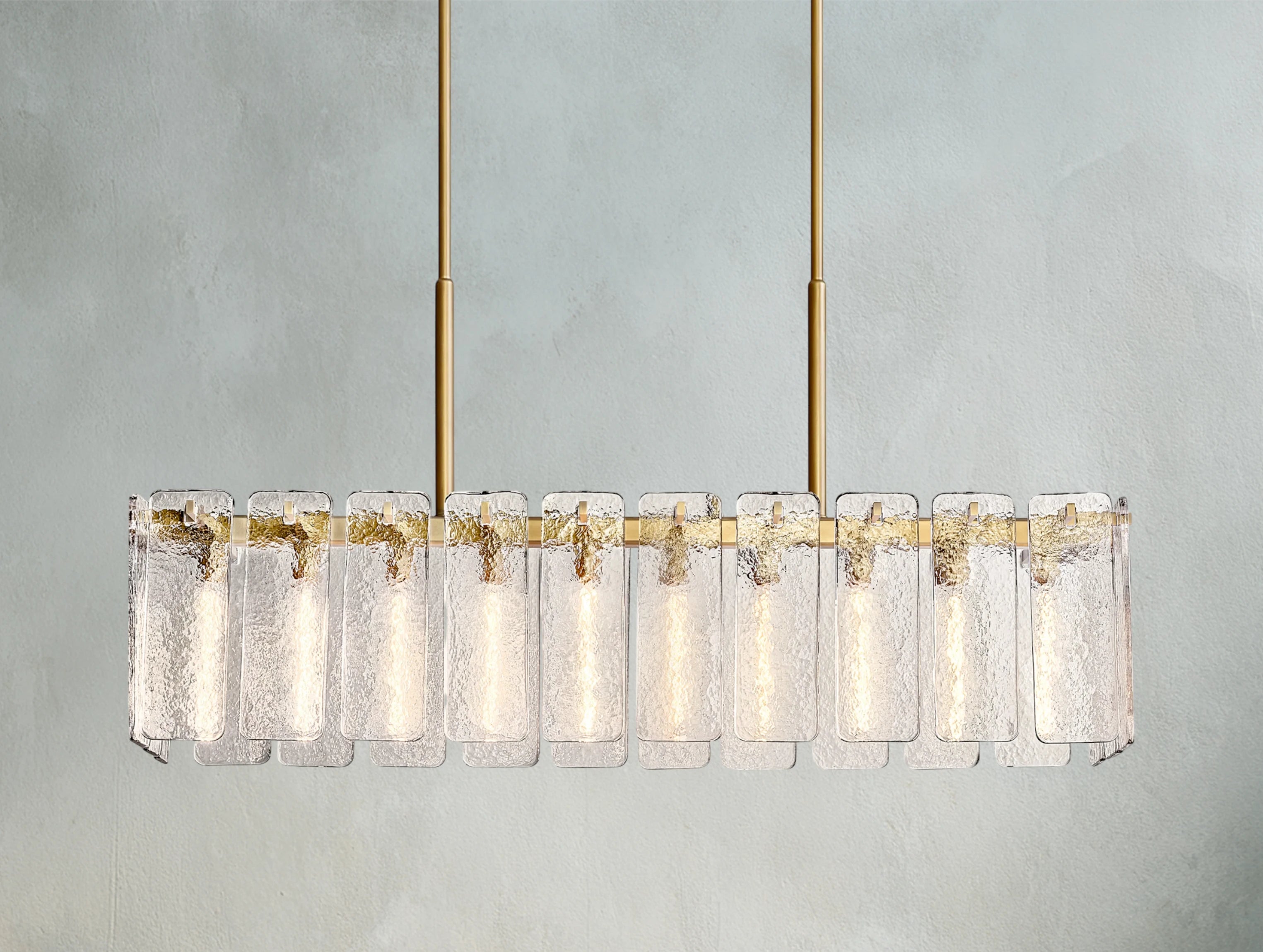Karamit Glass Rectangular Chandelier