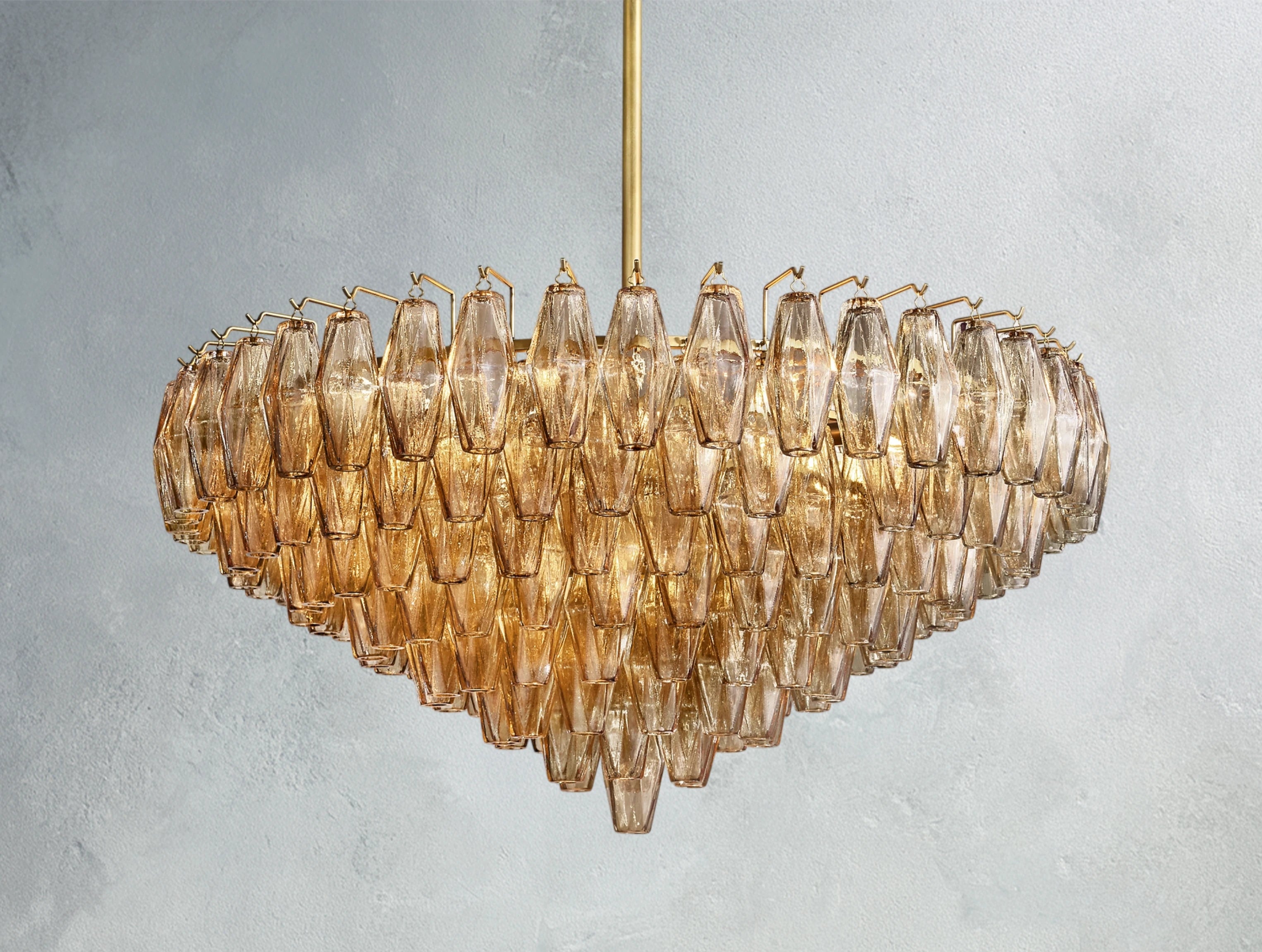 Jayara Glass Tiered Round Chandelier