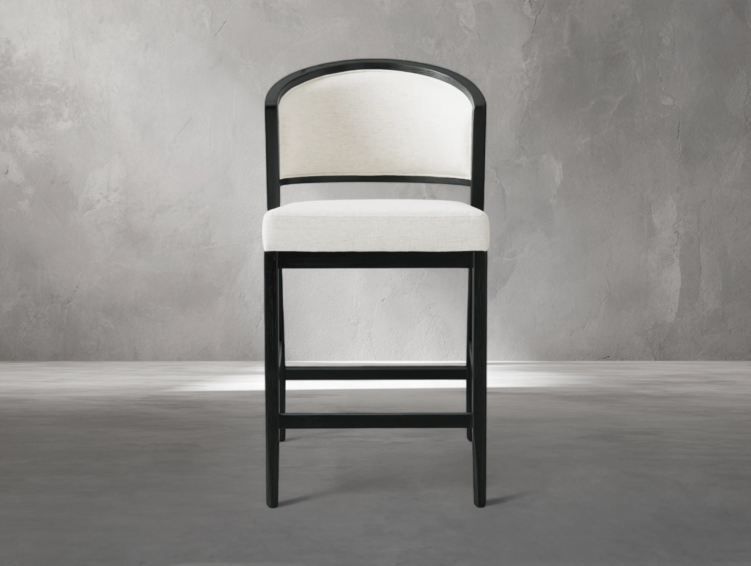 Emily Upholstered Back Armless Counter Stool