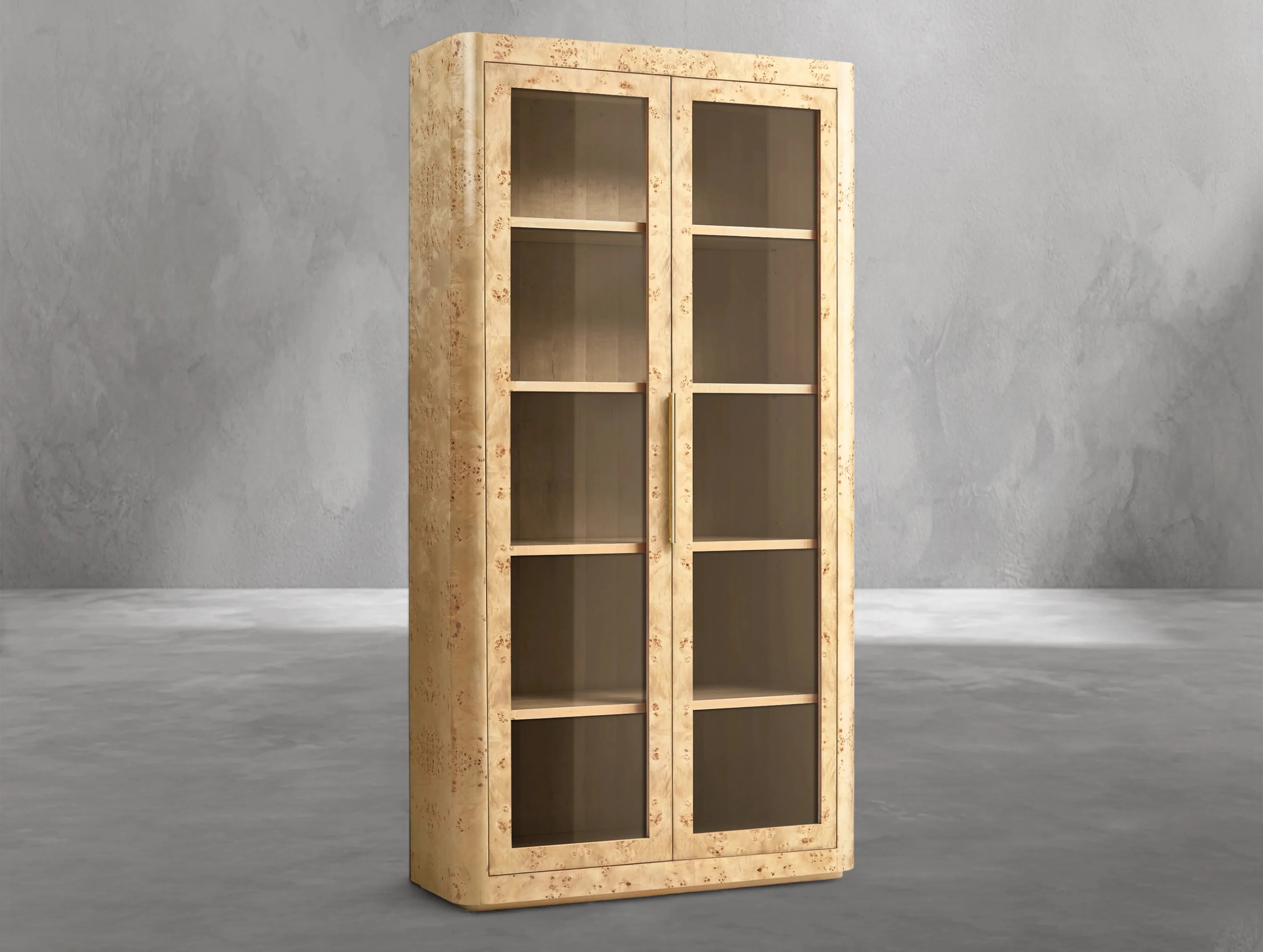 Roryland Burl Glass Cabinet