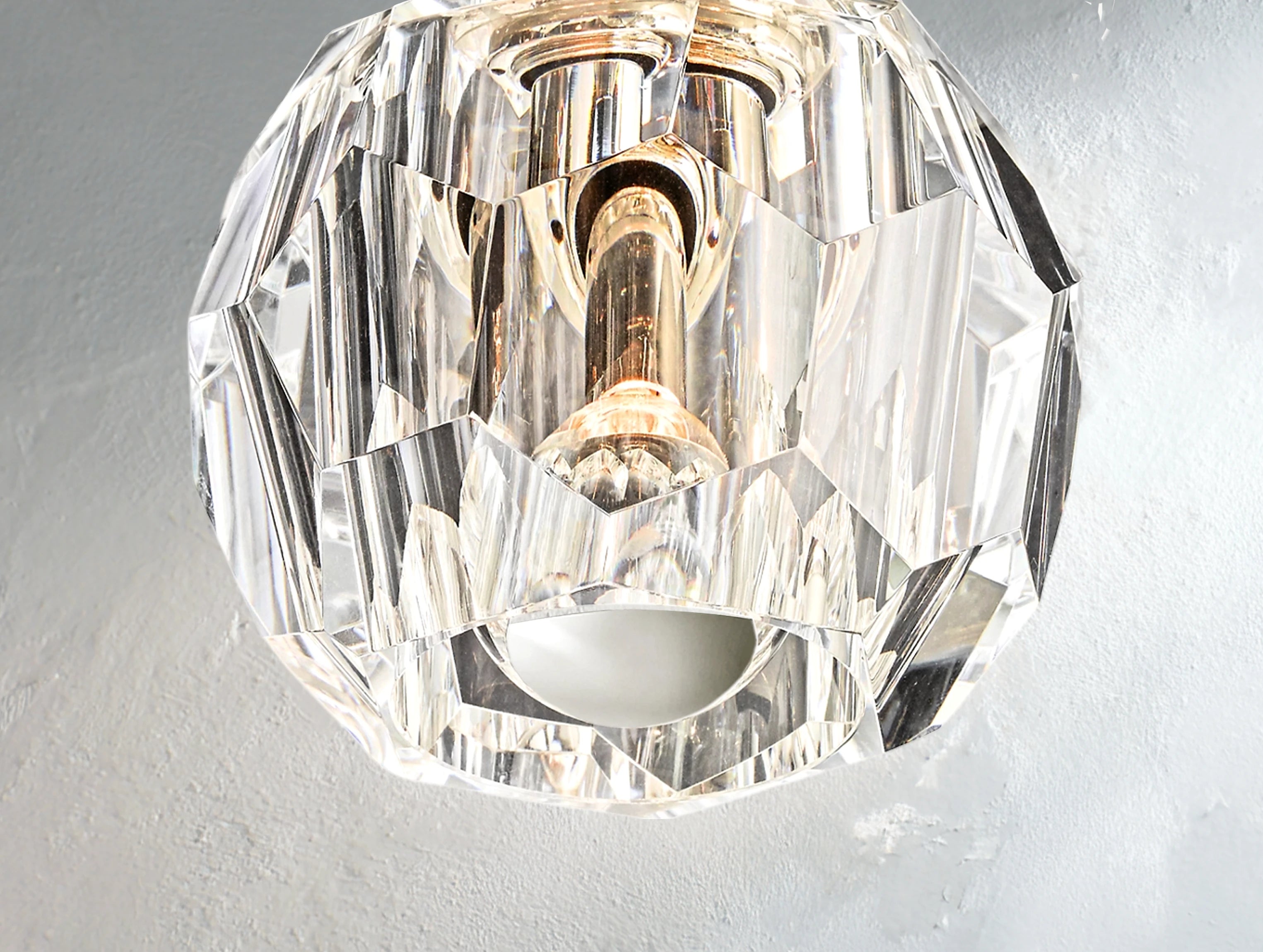 Orbital Cristal Glass Petite Flushmount