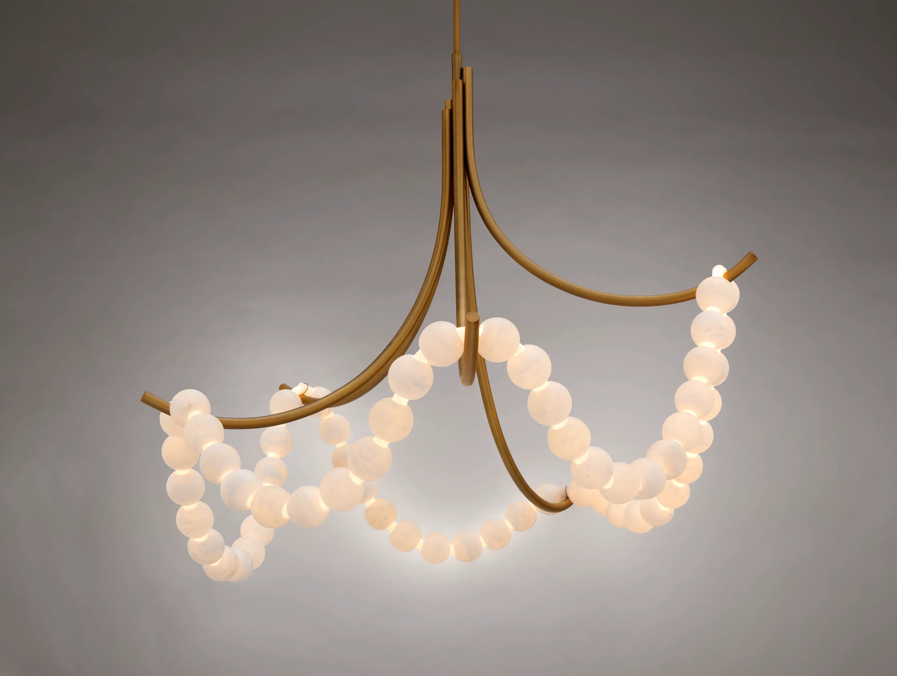 Alien Loop Alabaster Chandelier