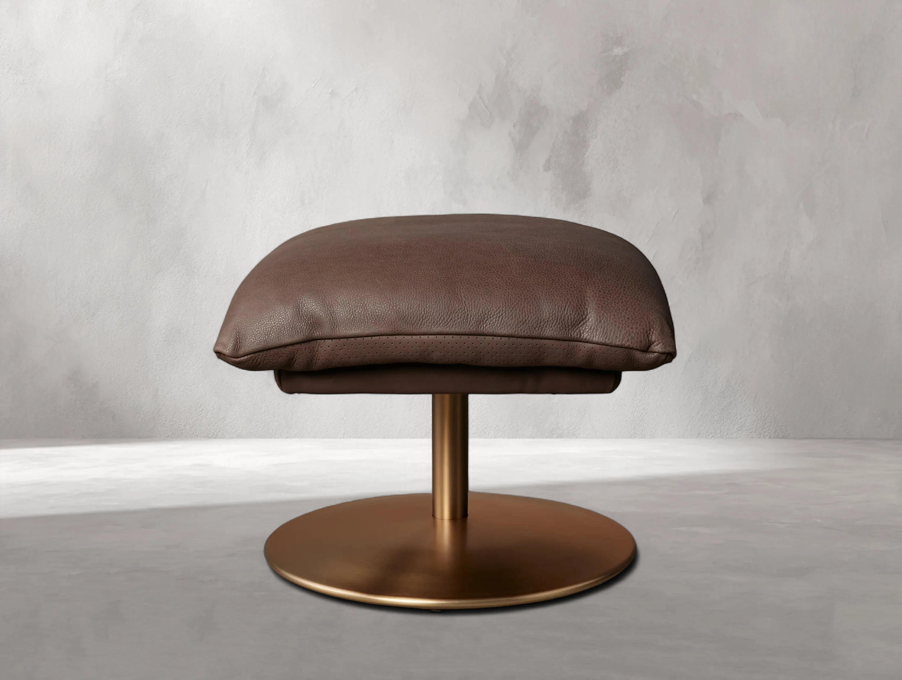 Deniel Leather Ottoman