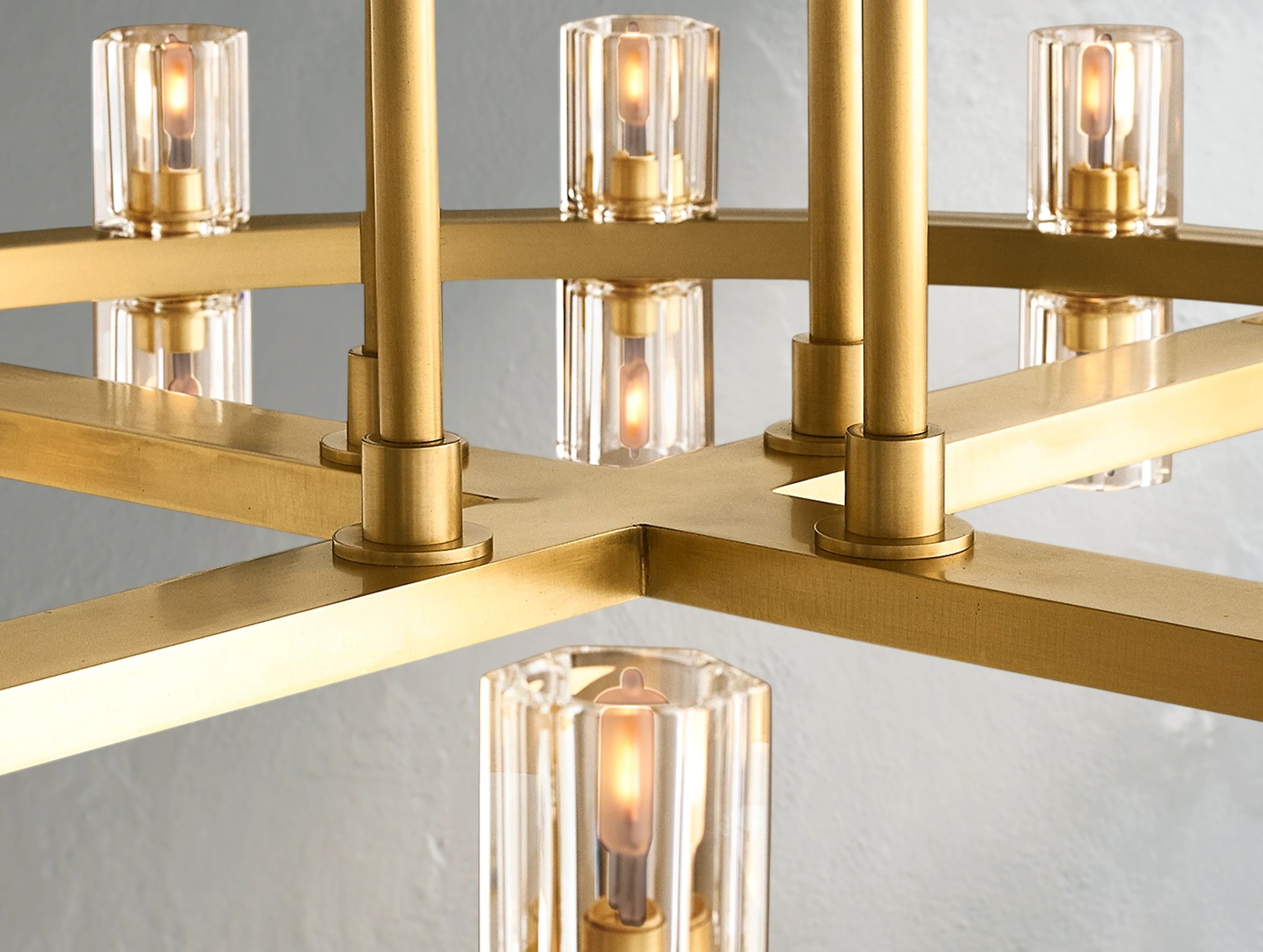 Gearra LED Round Two-Tier Chandelier