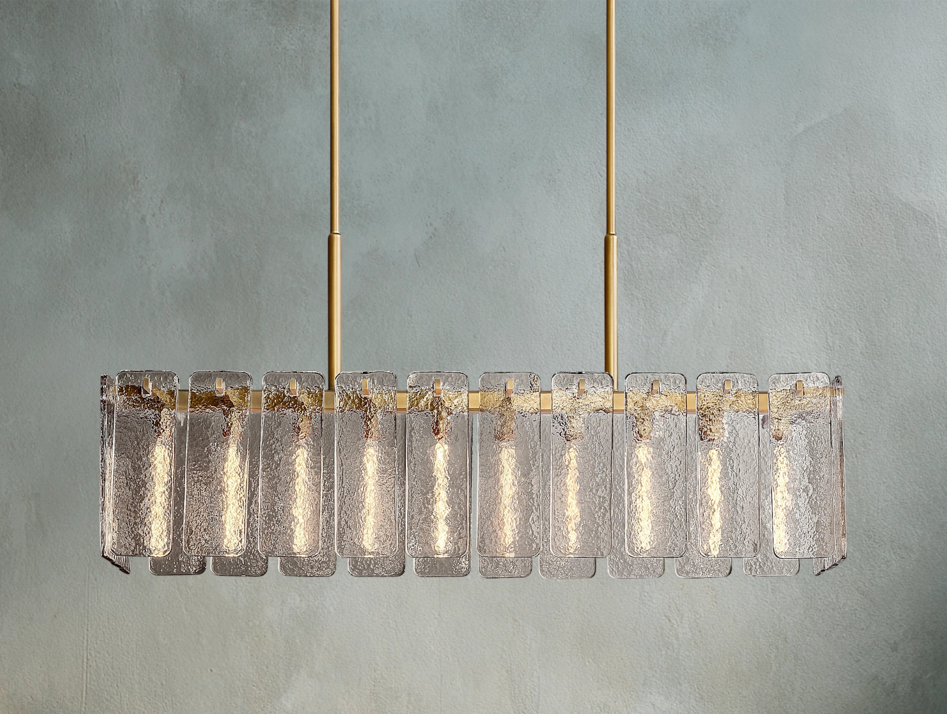 Karamit Glass Rectangular Chandelier
