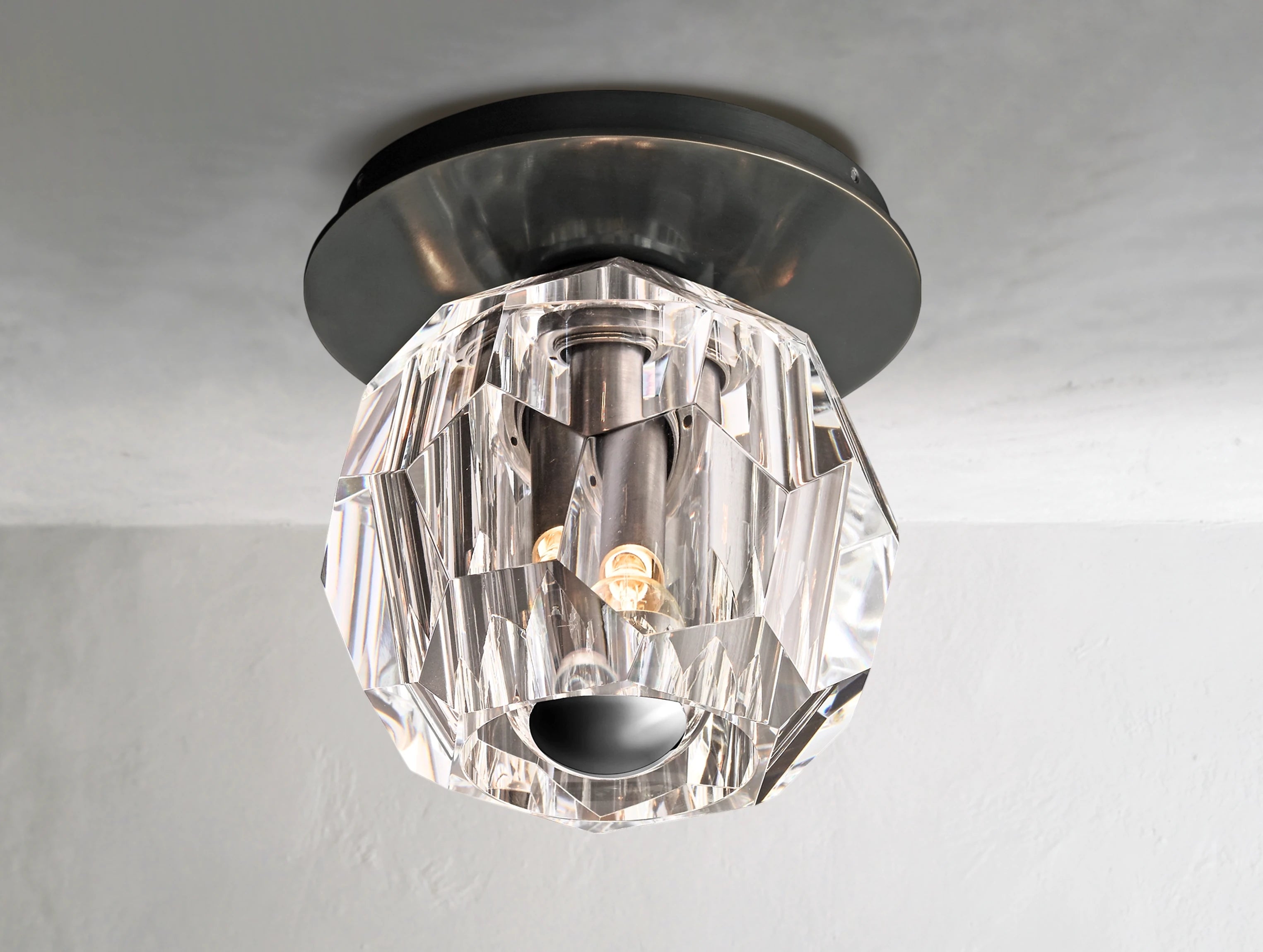 Orbital Cristal Glass Petite Flushmount