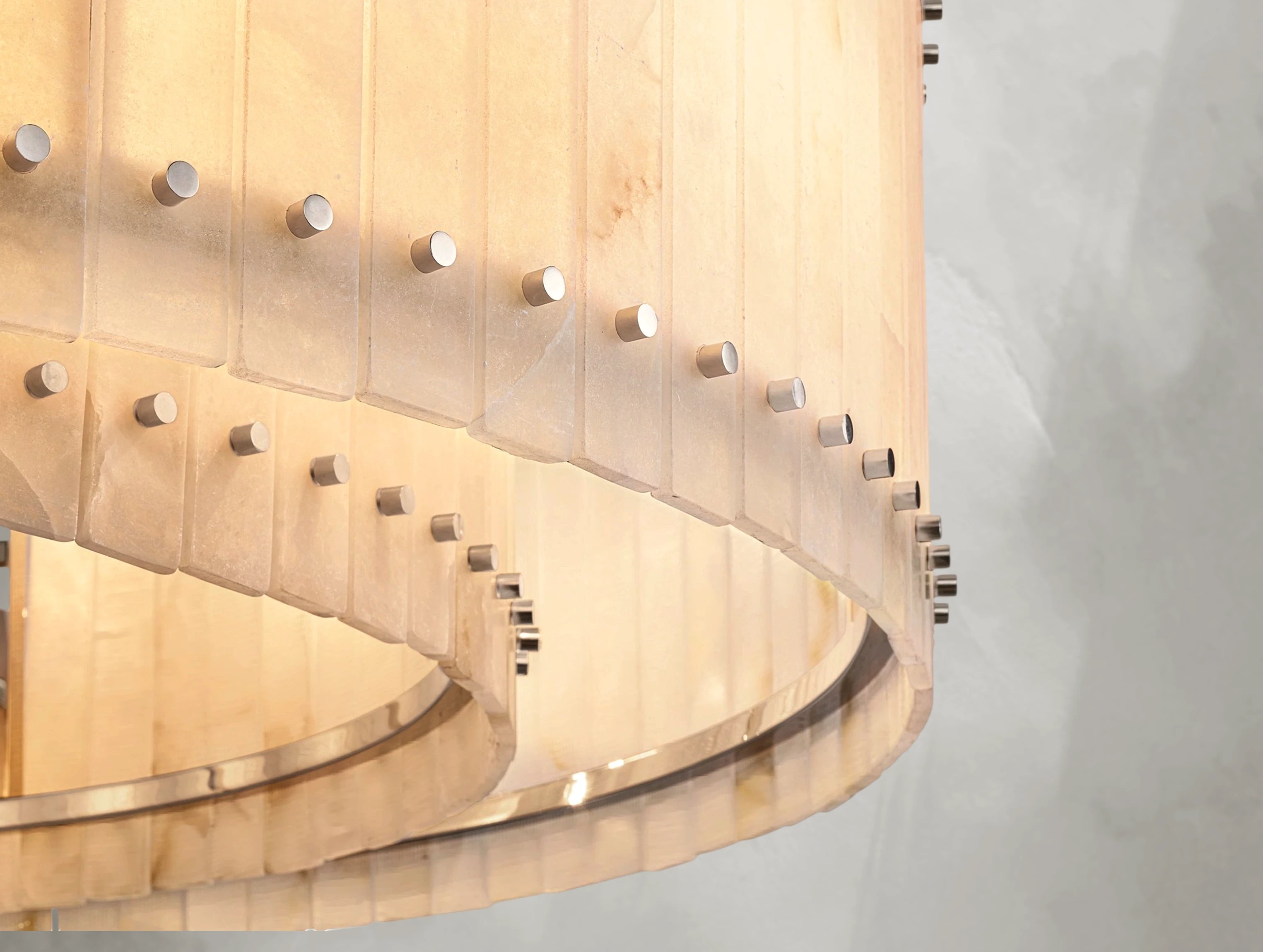 Royce Alabaster Round Tiered Chandelier