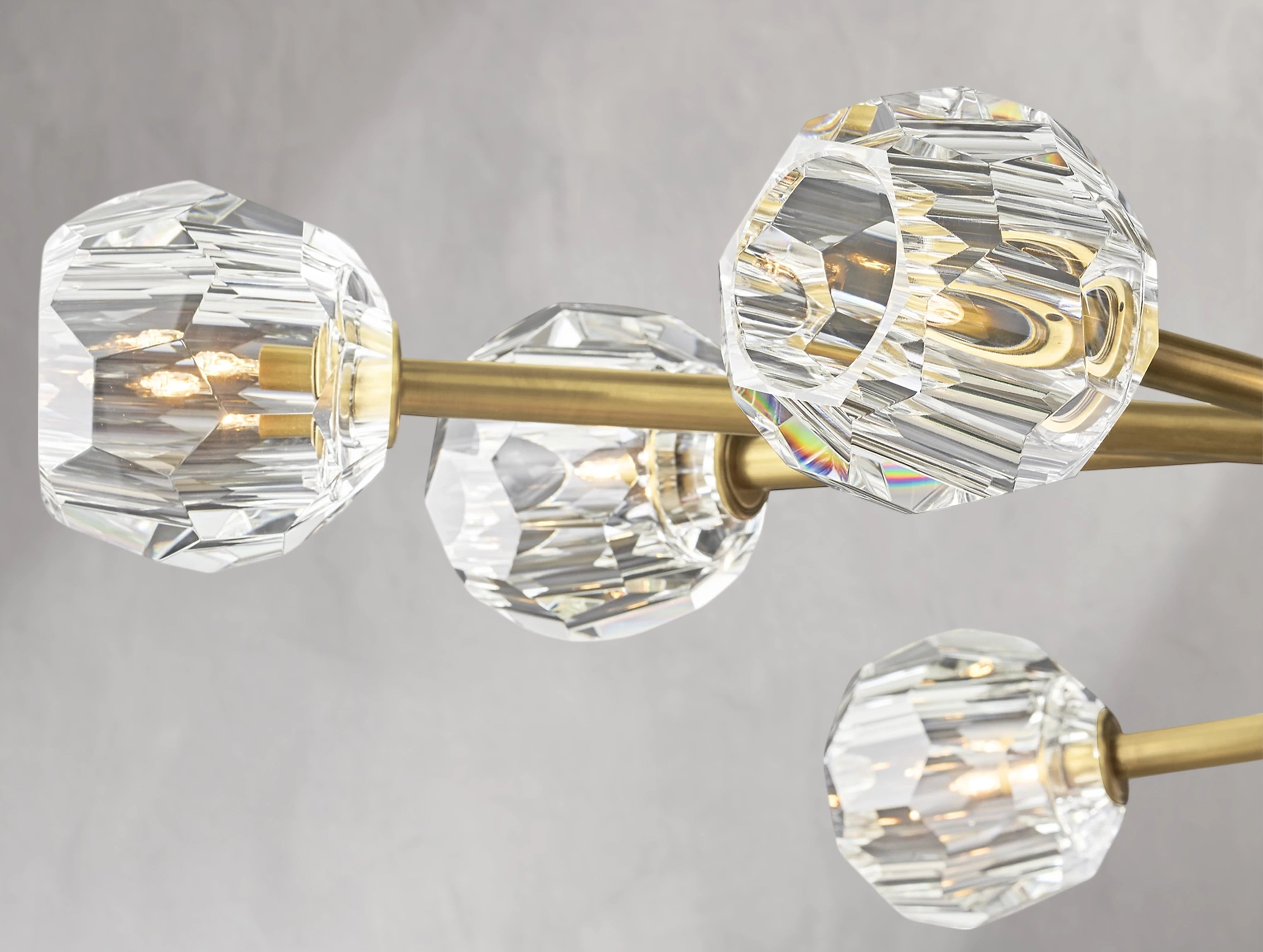 Orbital Cristal Glass Oval Chandelier