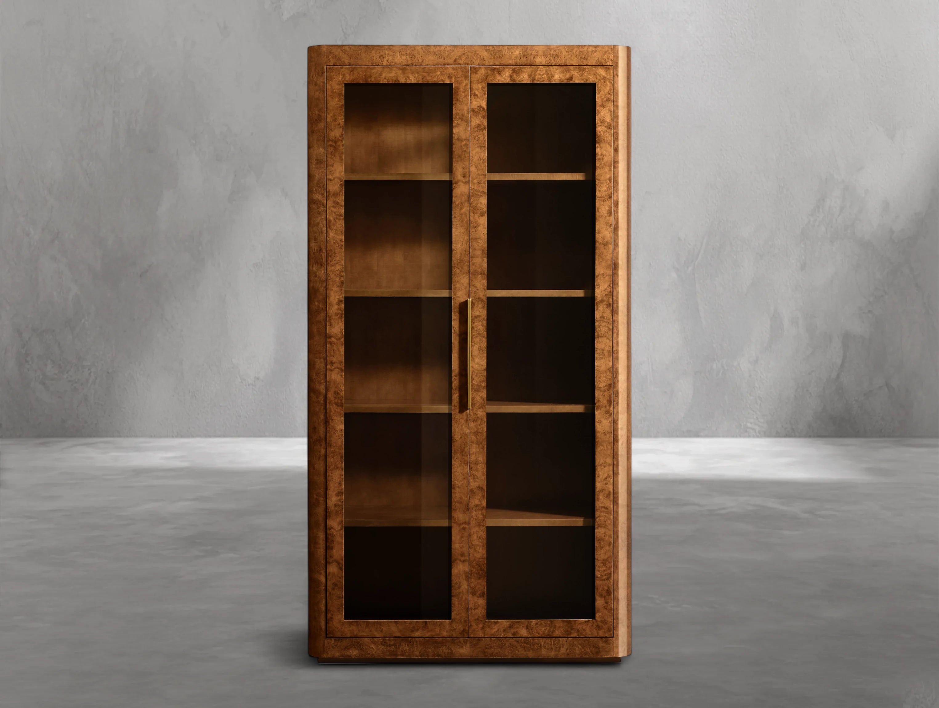 Roryland Burl Glass Cabinet