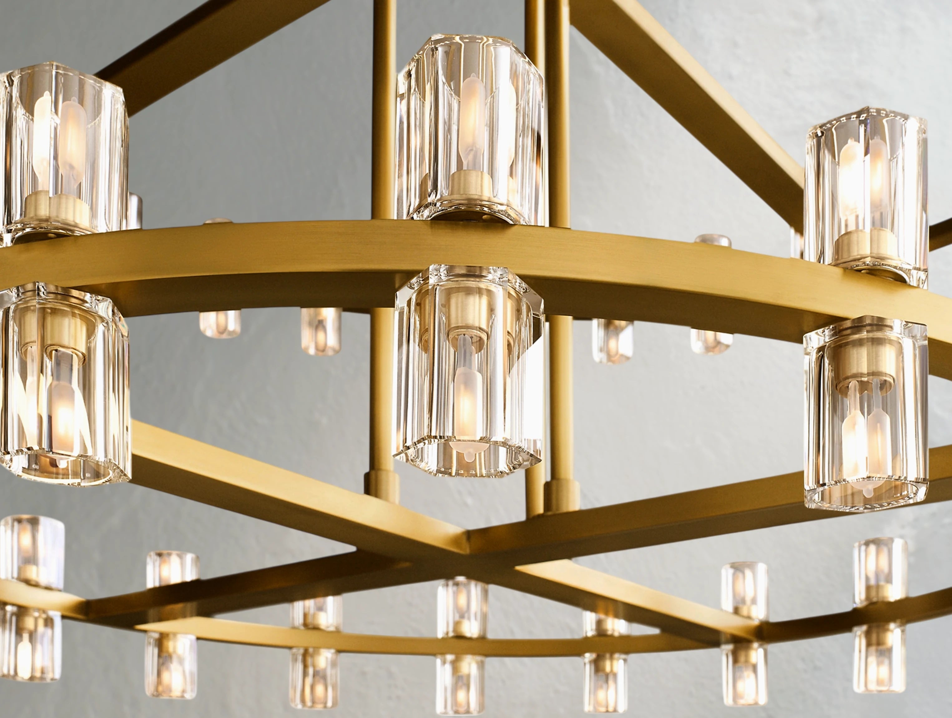 Gearra LED Round Two-Tier Chandelier