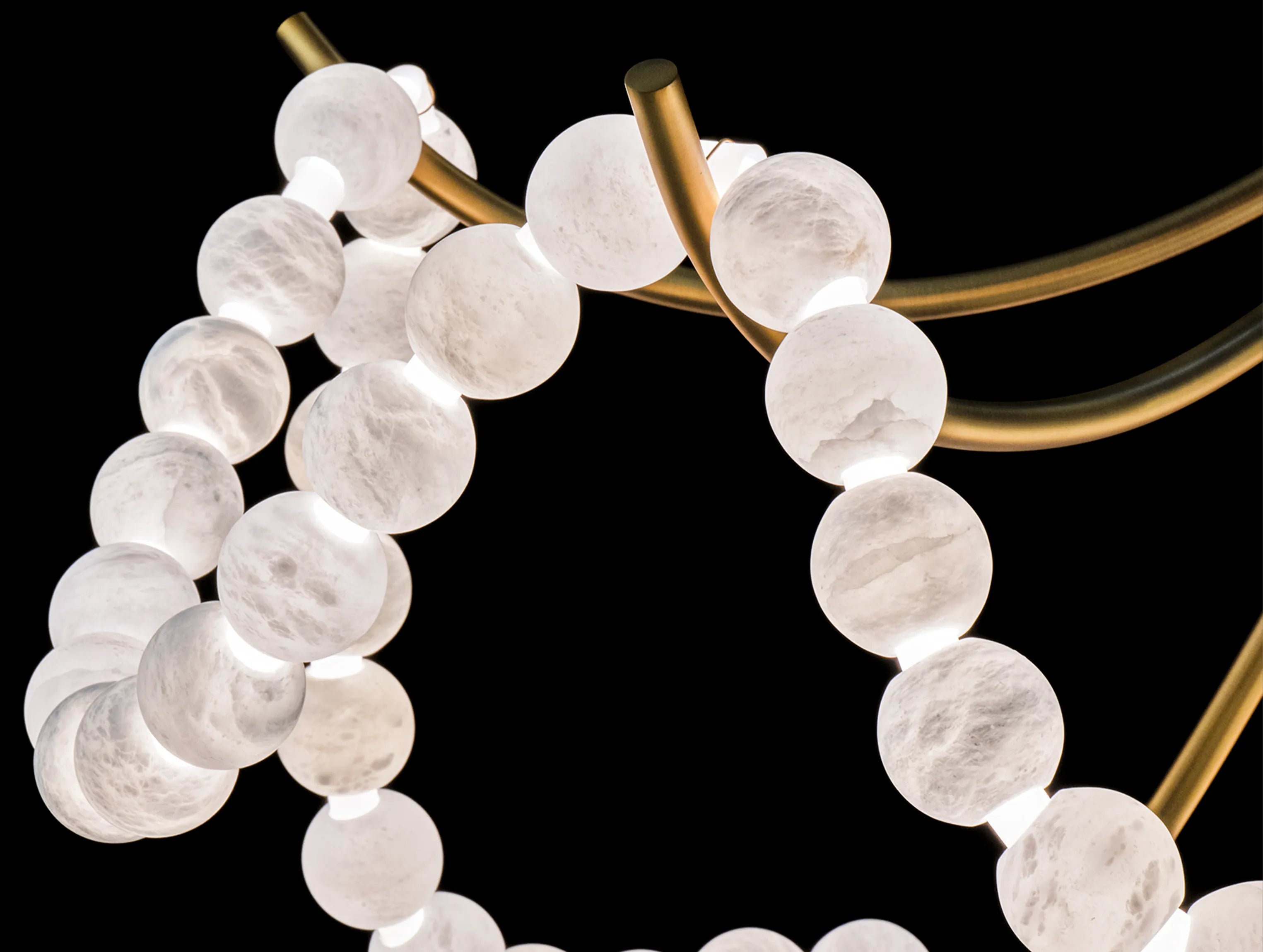 Alien Loop Alabaster Chandelier