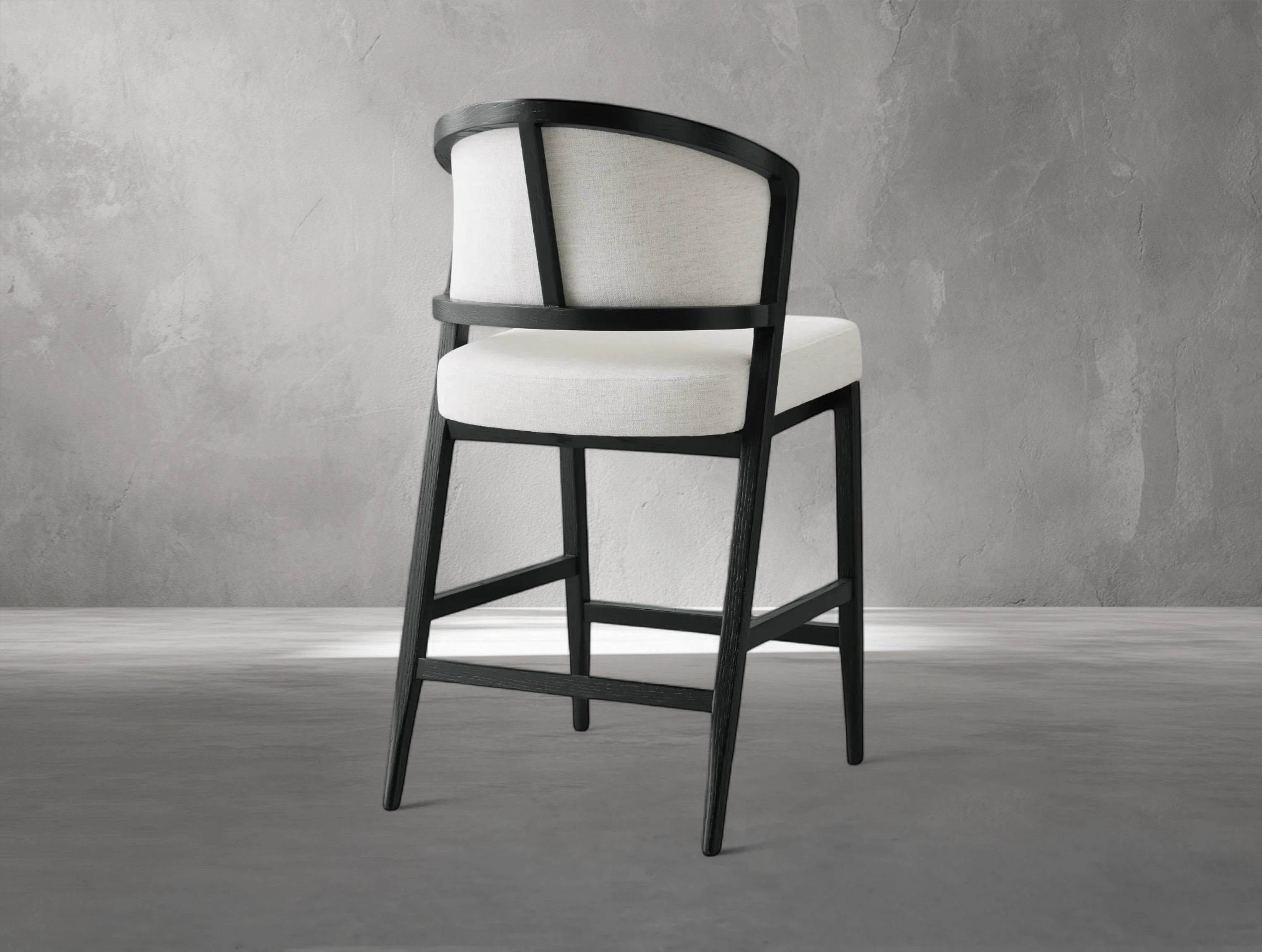 Emily Upholstered Back Armless Counter Stool