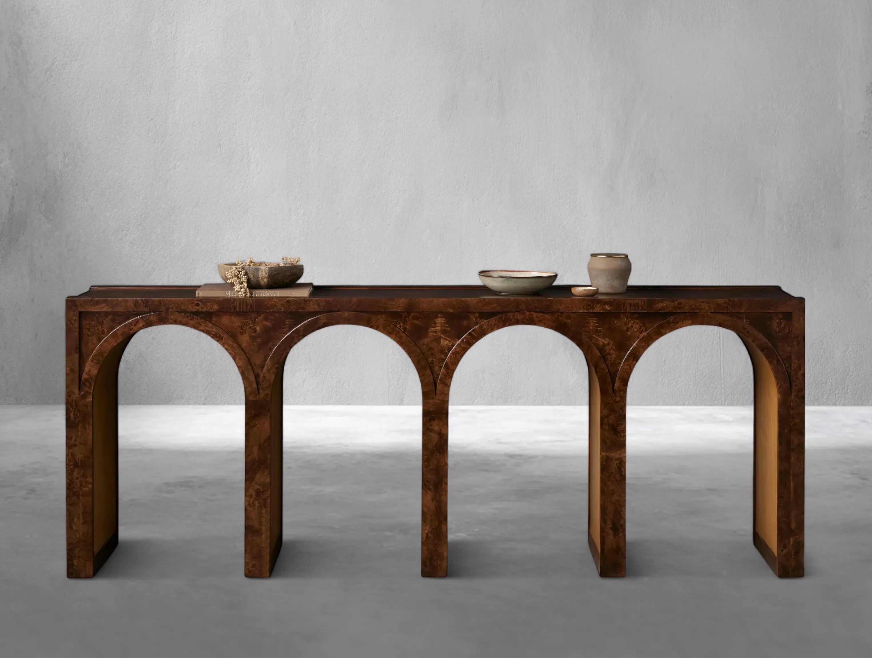 Hottiy Burl Console Table
