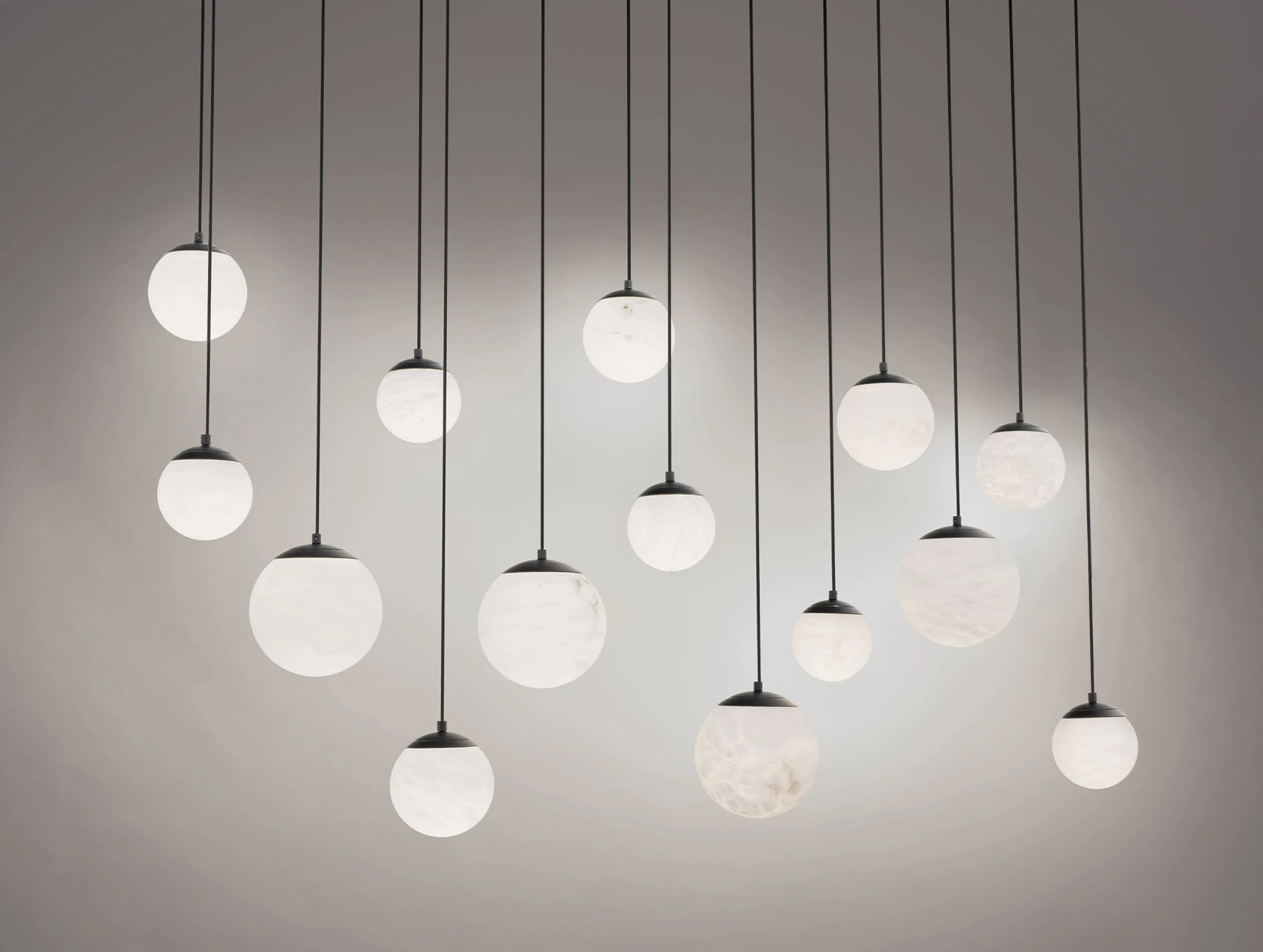 Alien Alabaster Linear Chandelier