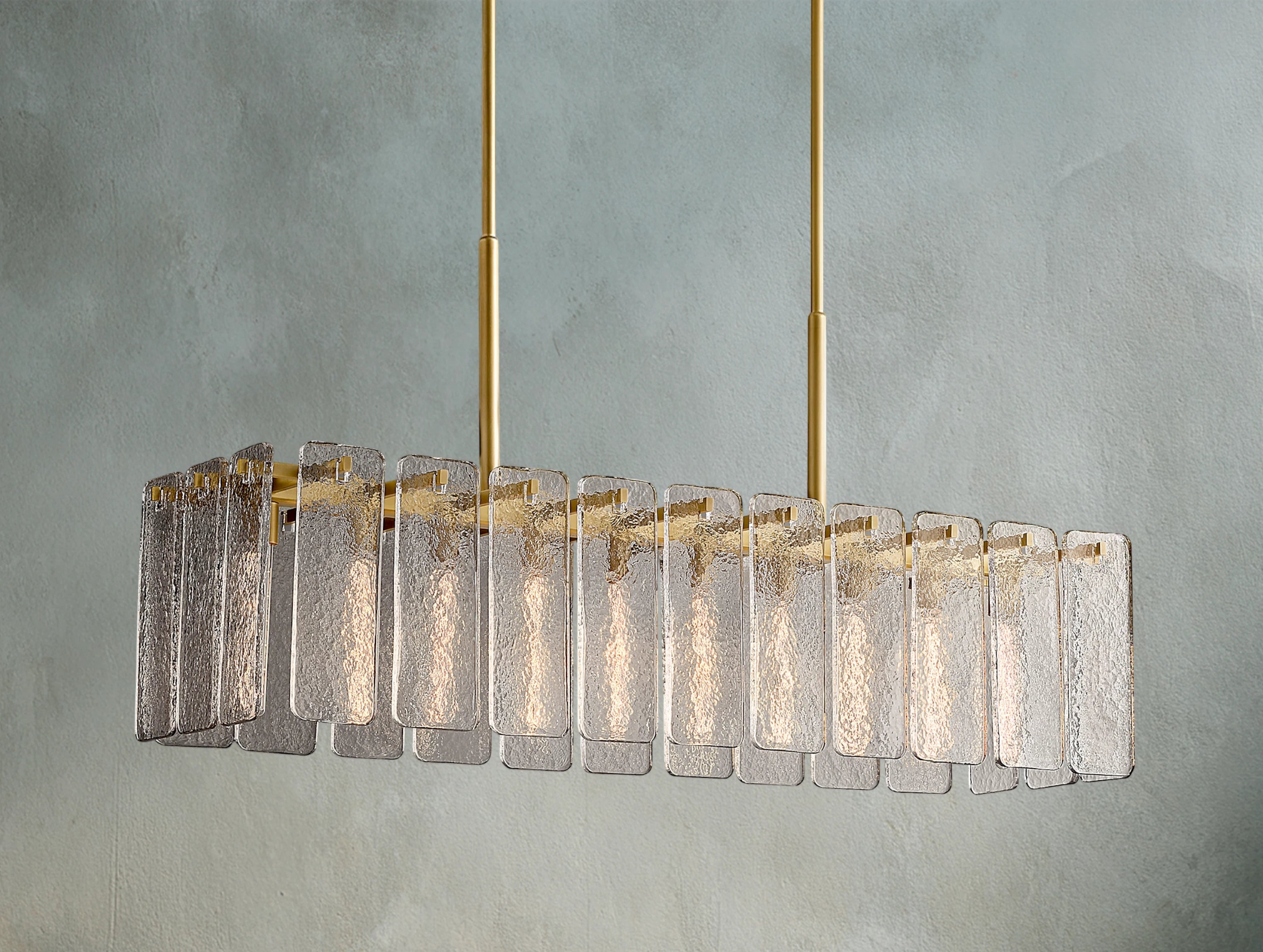 Karamit Glass Rectangular Chandelier