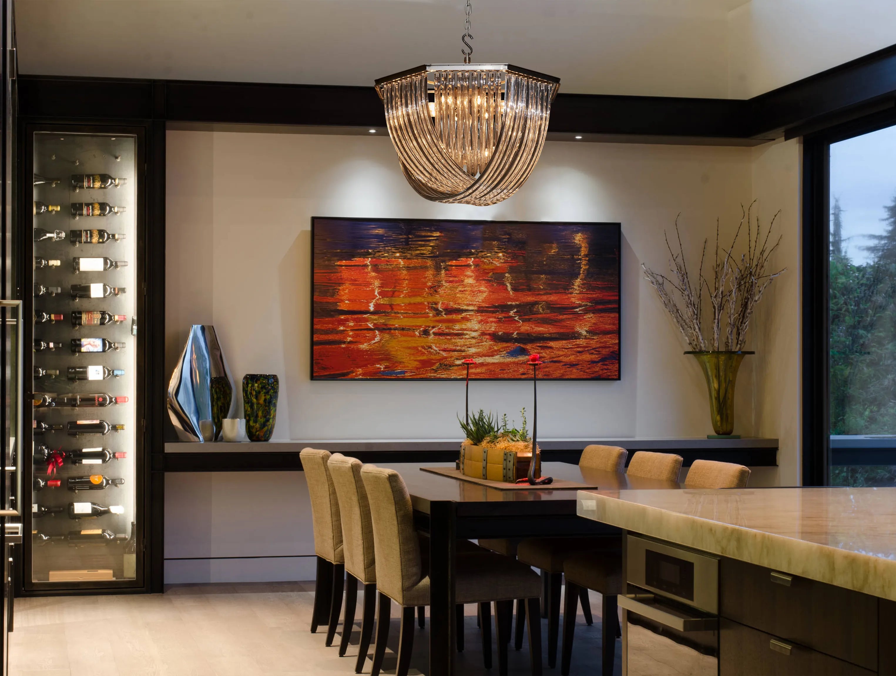 Vetro Arc Chandelier