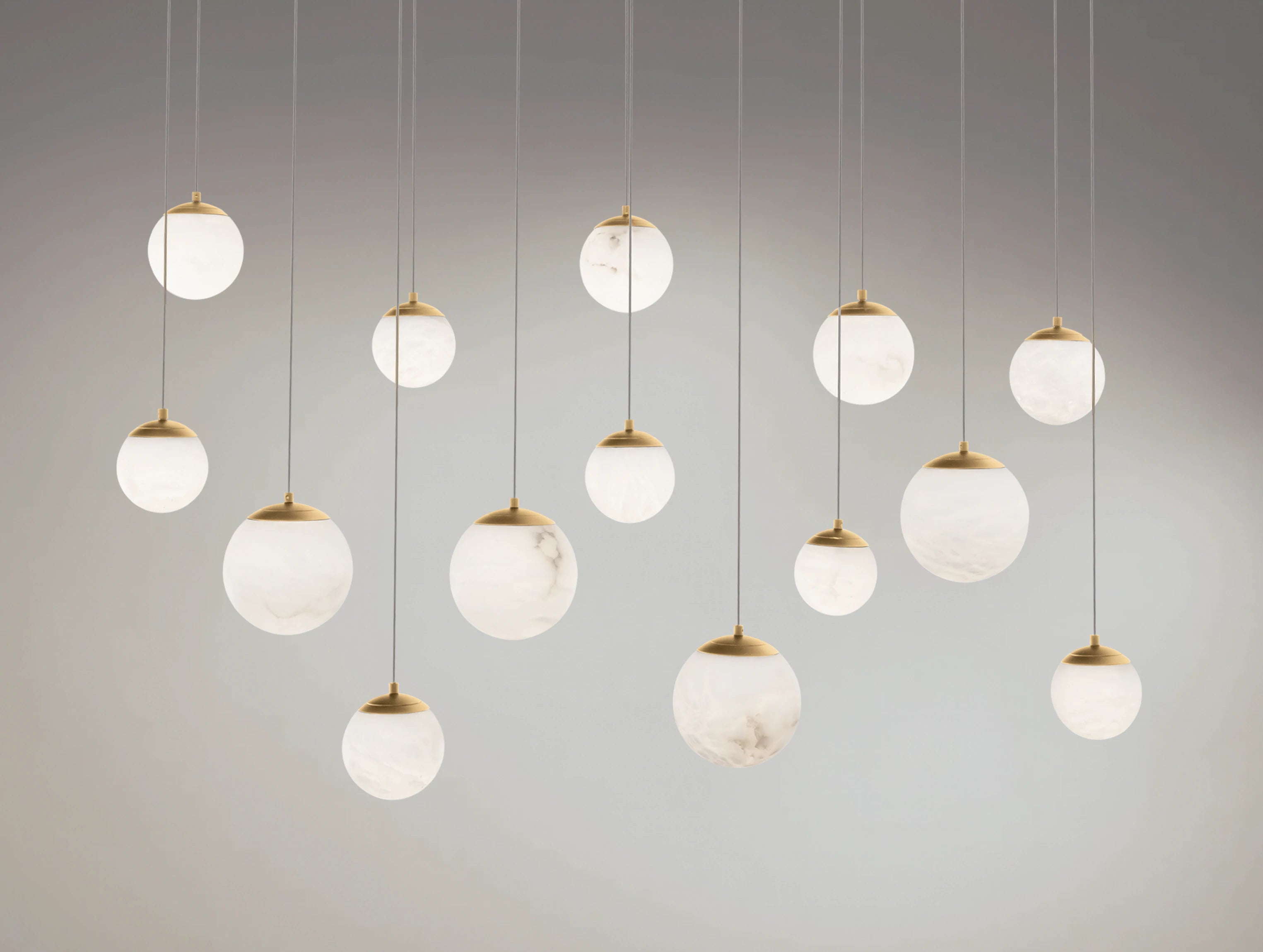 Alien Alabaster Linear Chandelier