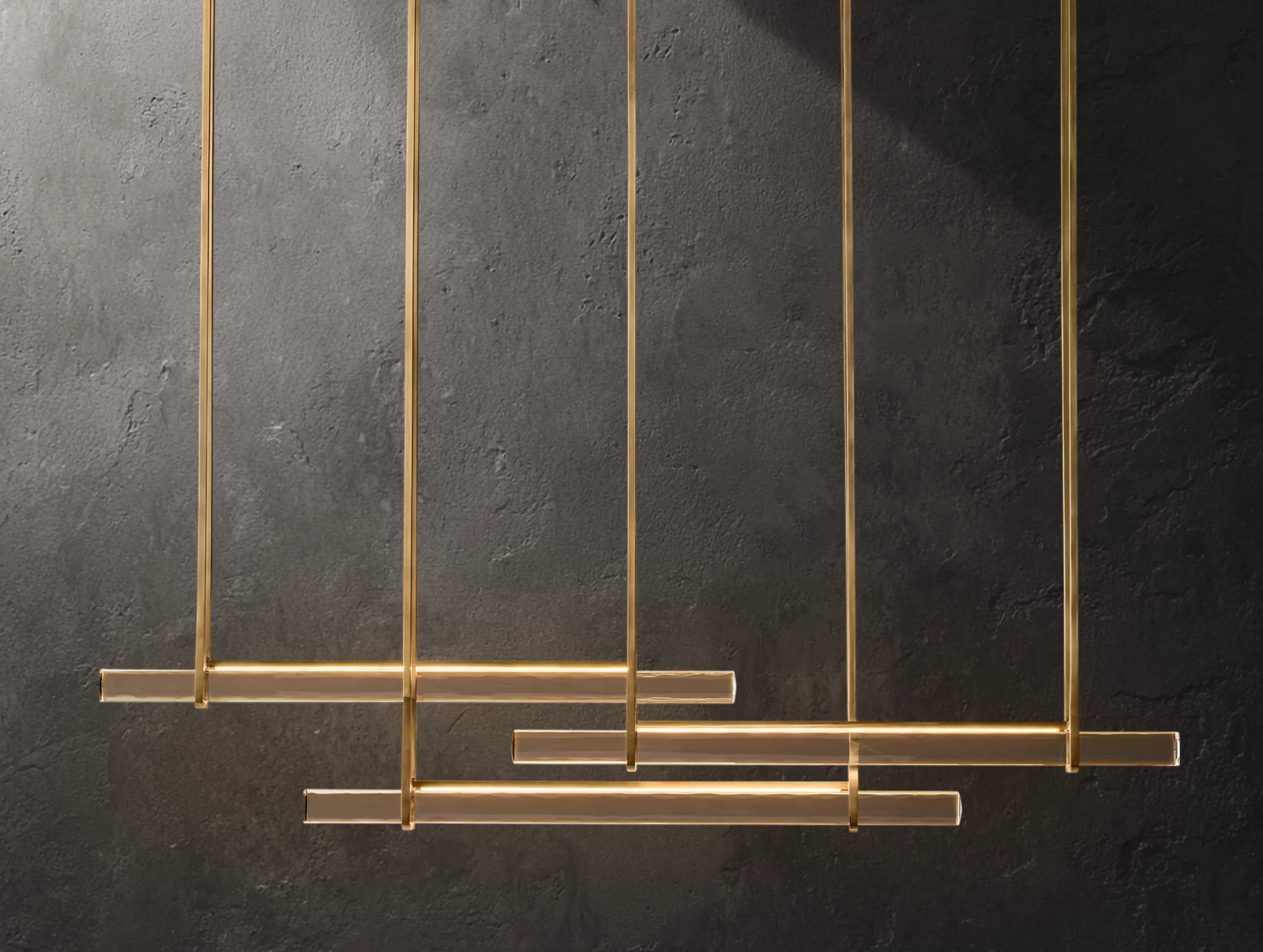 Ardubon Crystal Triple Bar Linear Chandelier