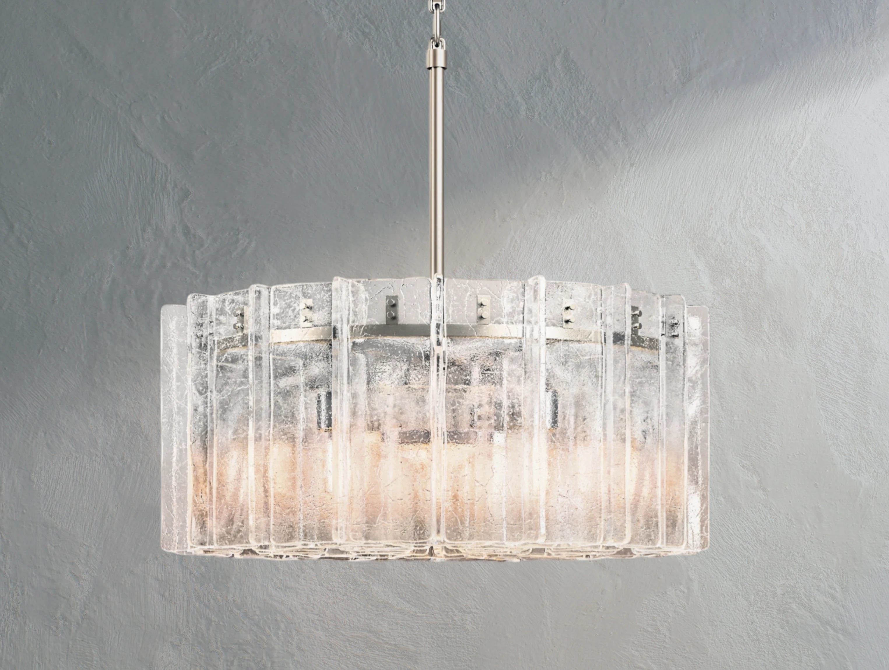 Dryice Glass Round Chandelier