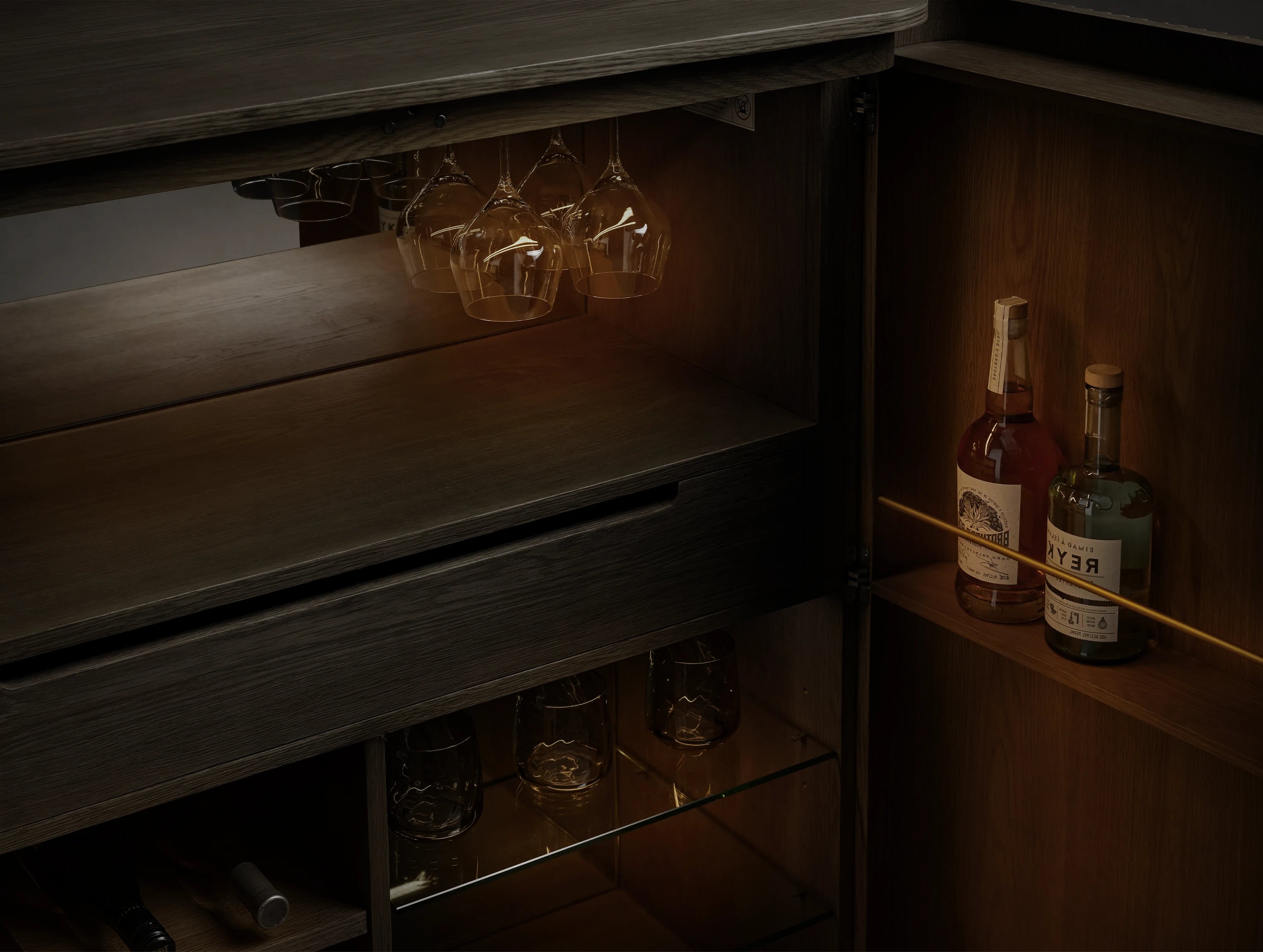 Rolphin Wood Bar Cabinet