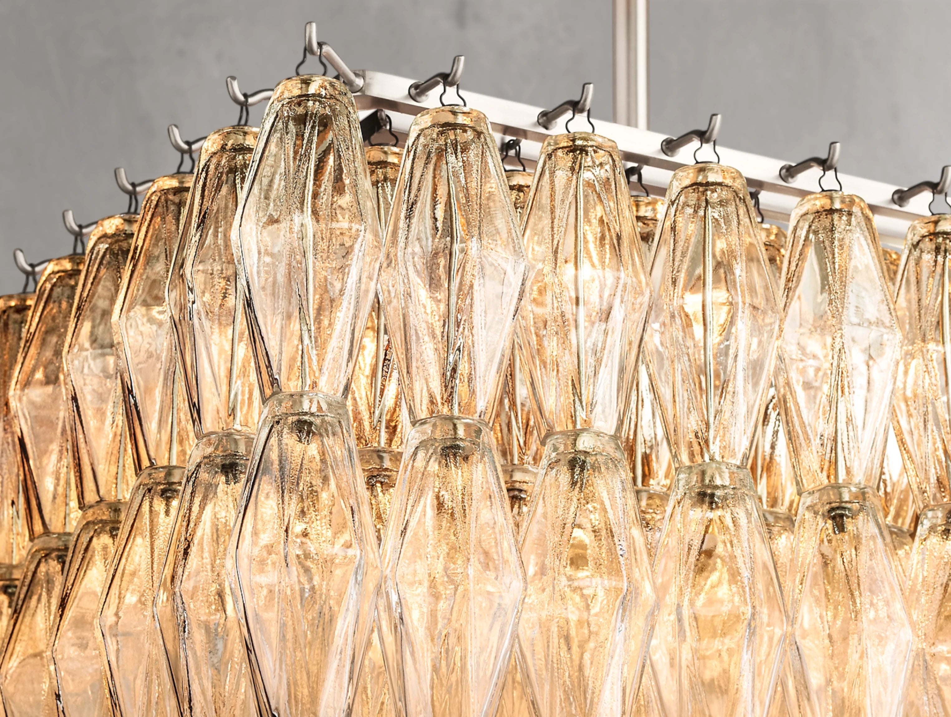 Jayara Glass Rectangular Chandelier