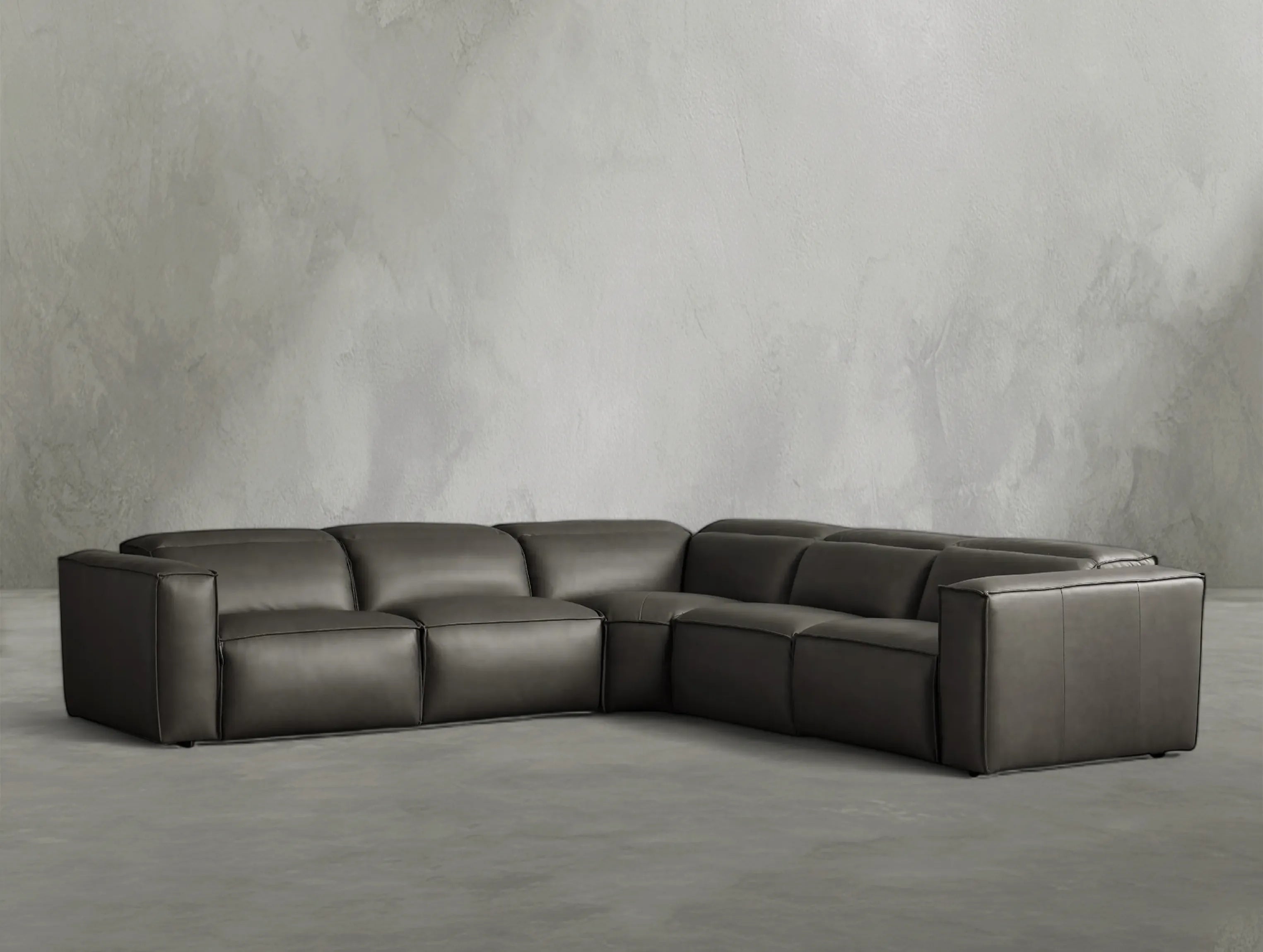 Cubot Leather Five-Piece Motion Corner Sectional