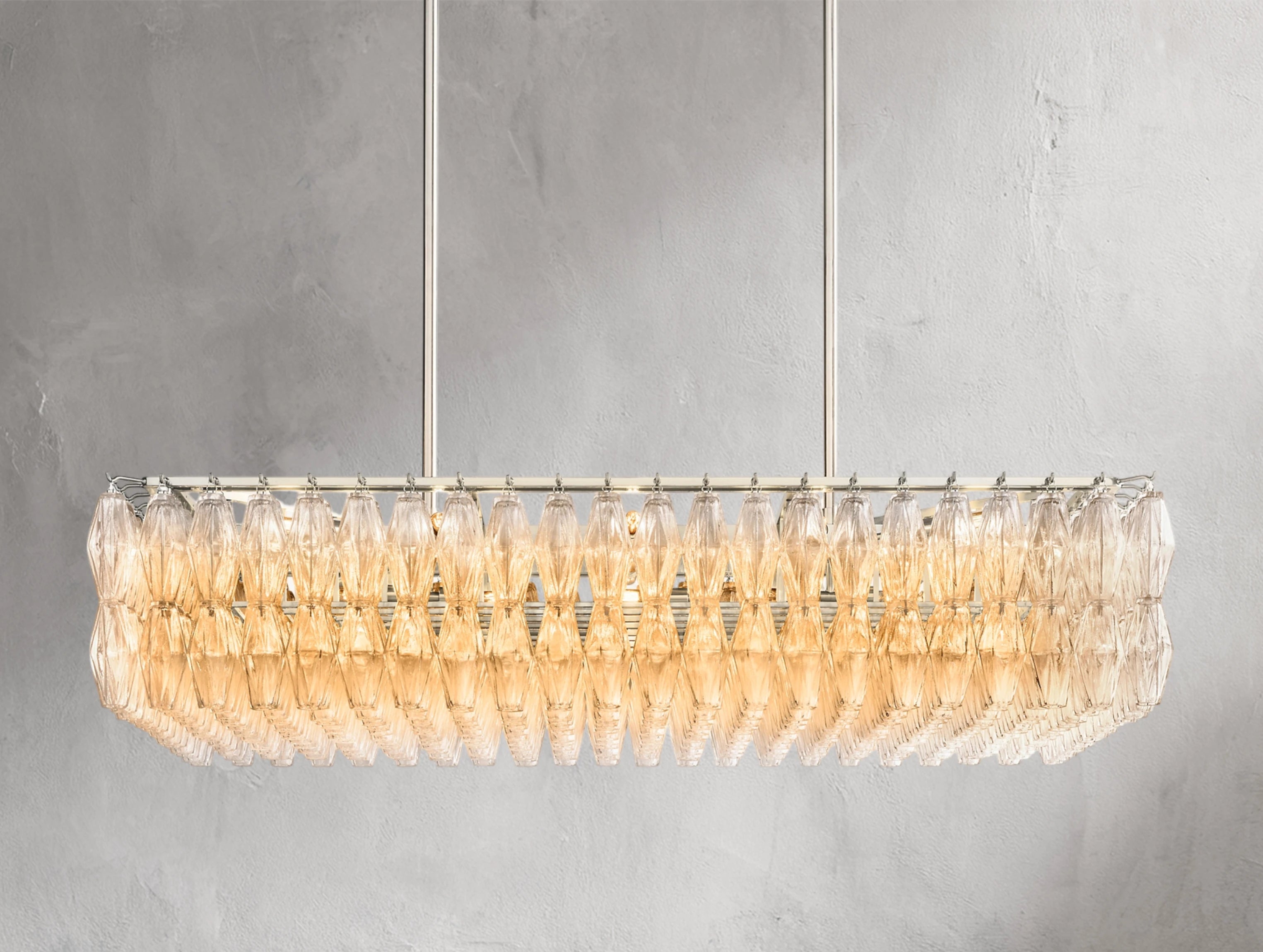 Jayara Glass Rectangular Chandelier