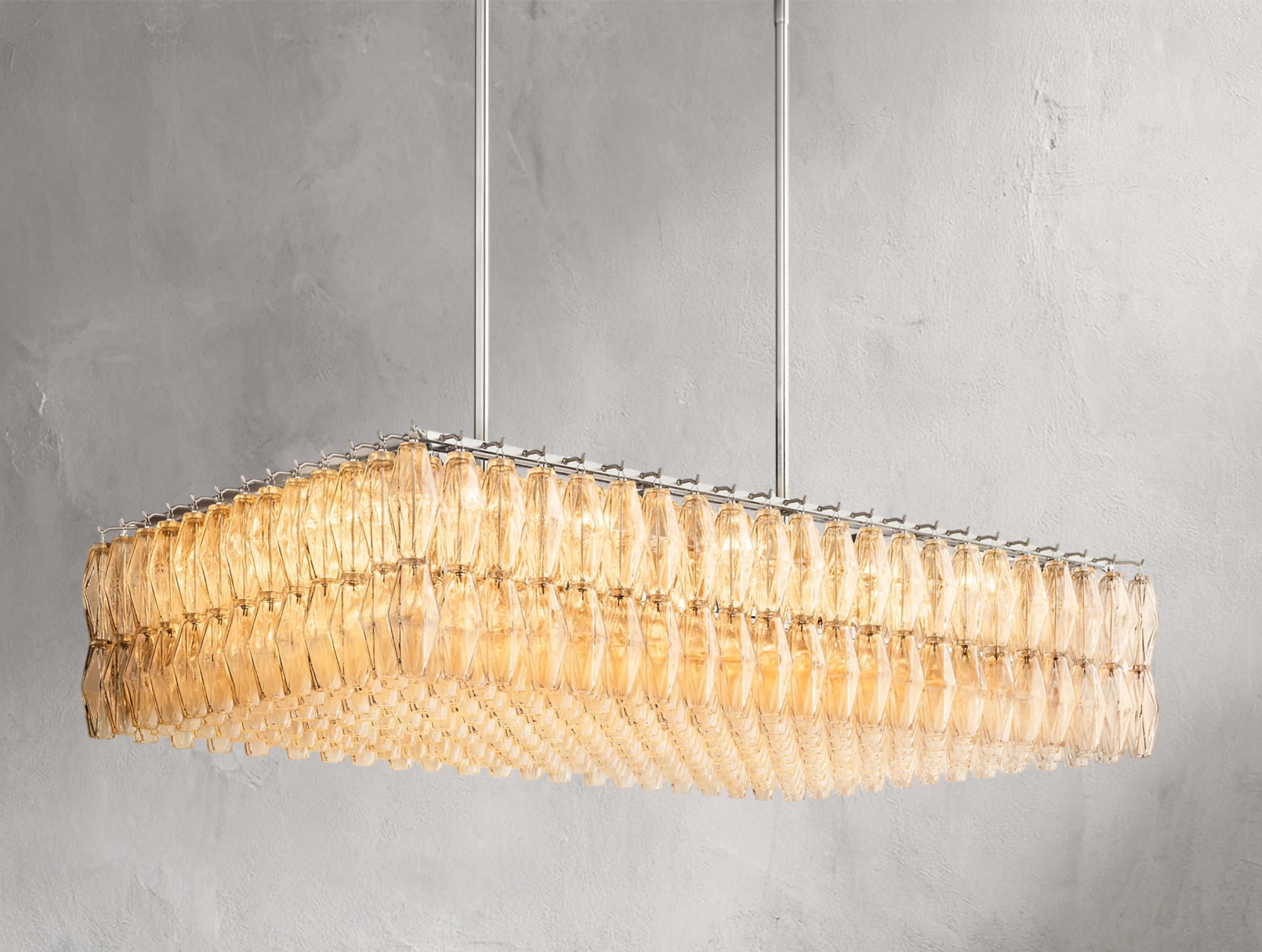 Jayara Glass Rectangular Chandelier