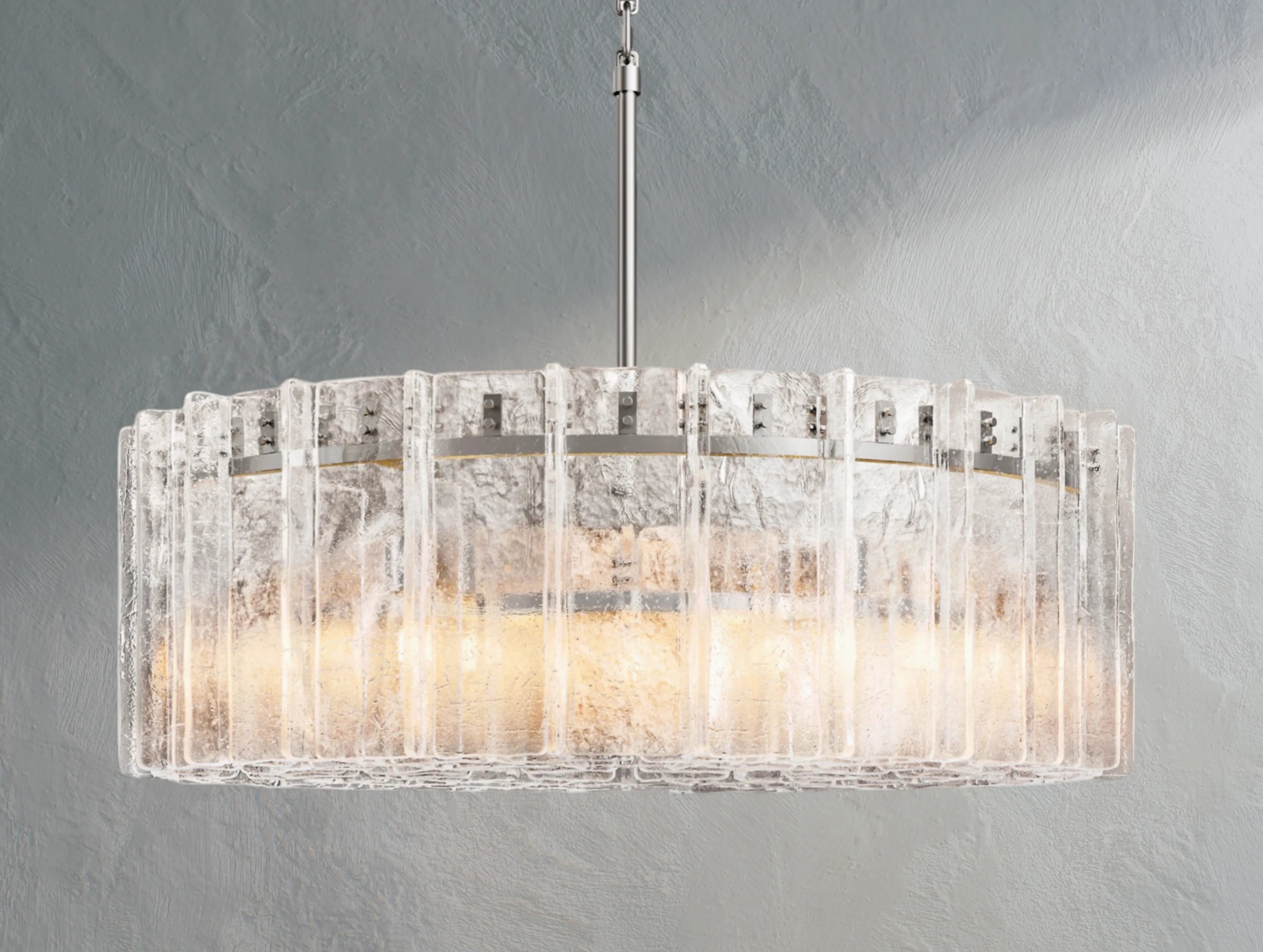 Dryice Glass Round Chandelier