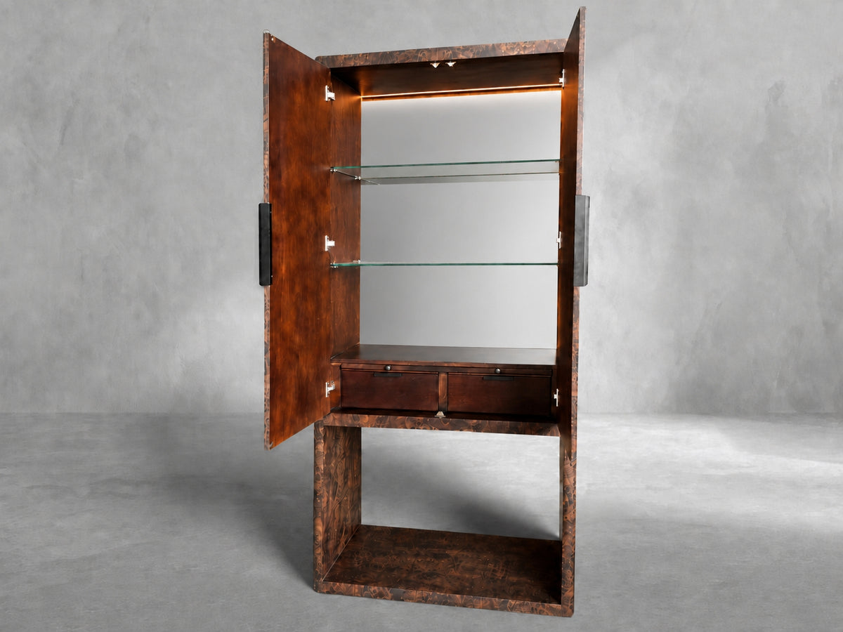 Roryland Burl Bar Cabinet