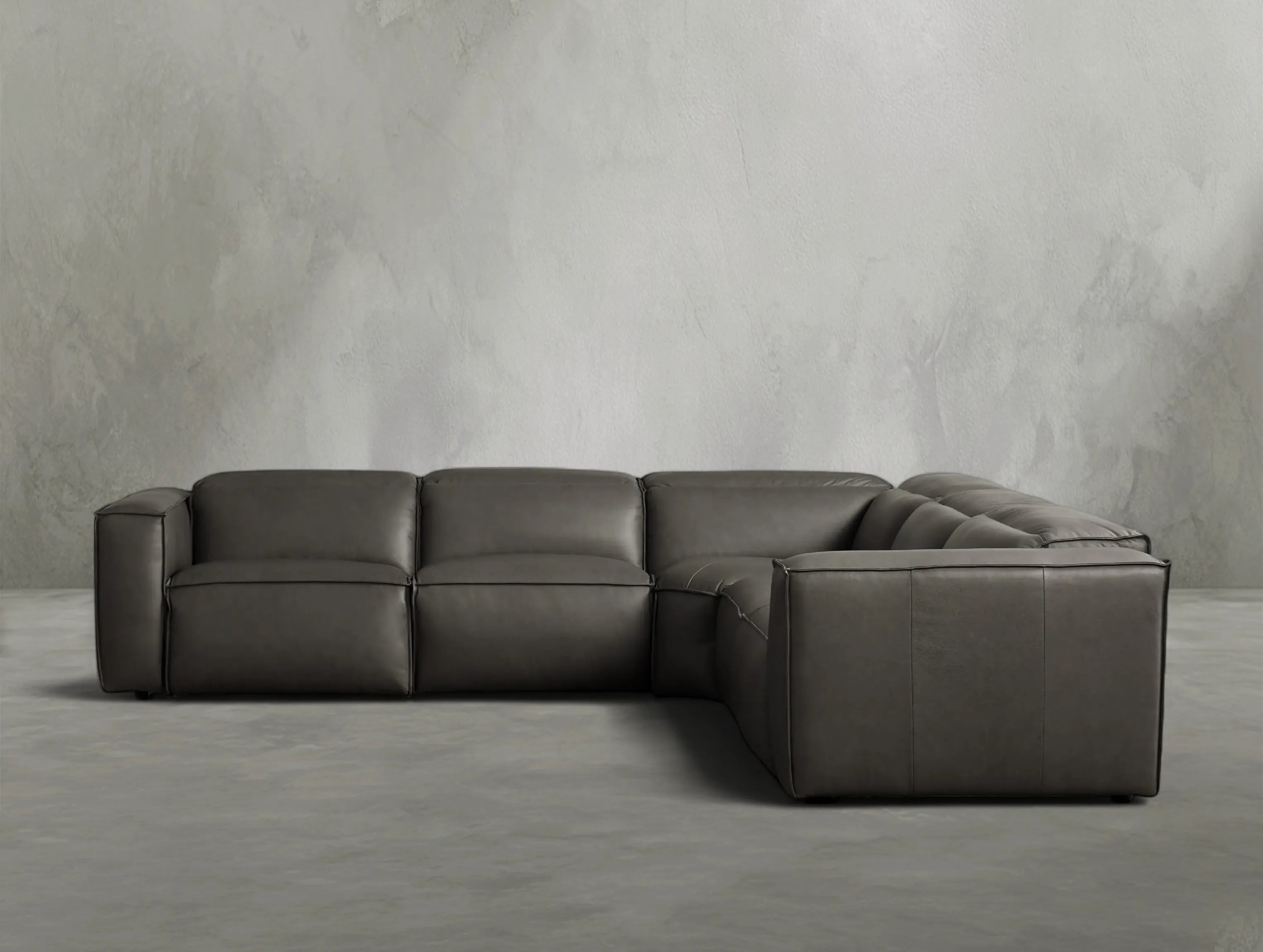 Cubot Leather Five-Piece Motion Corner Sectional