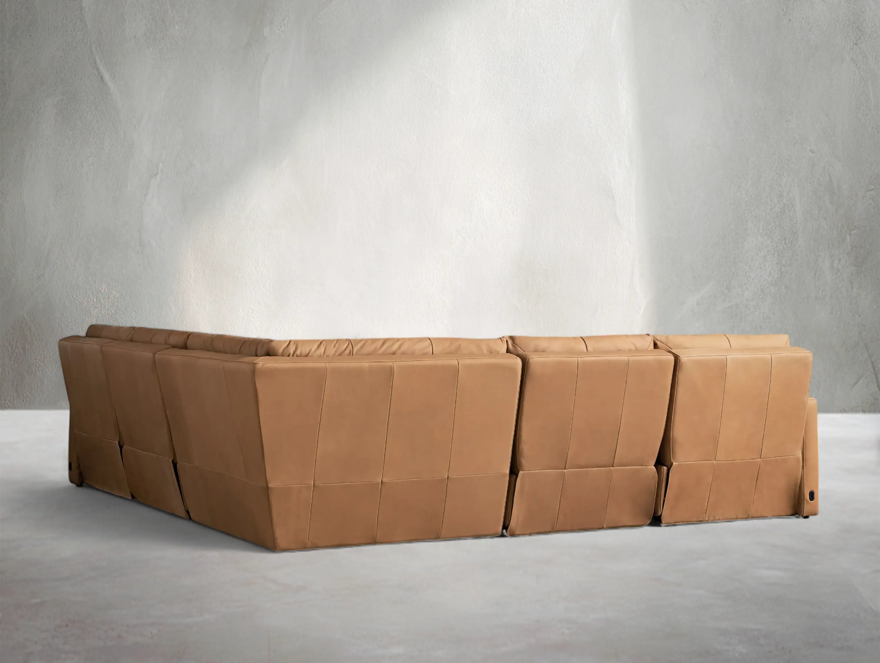 Lannaro Leather Five-Piece Motion Corner Sectional