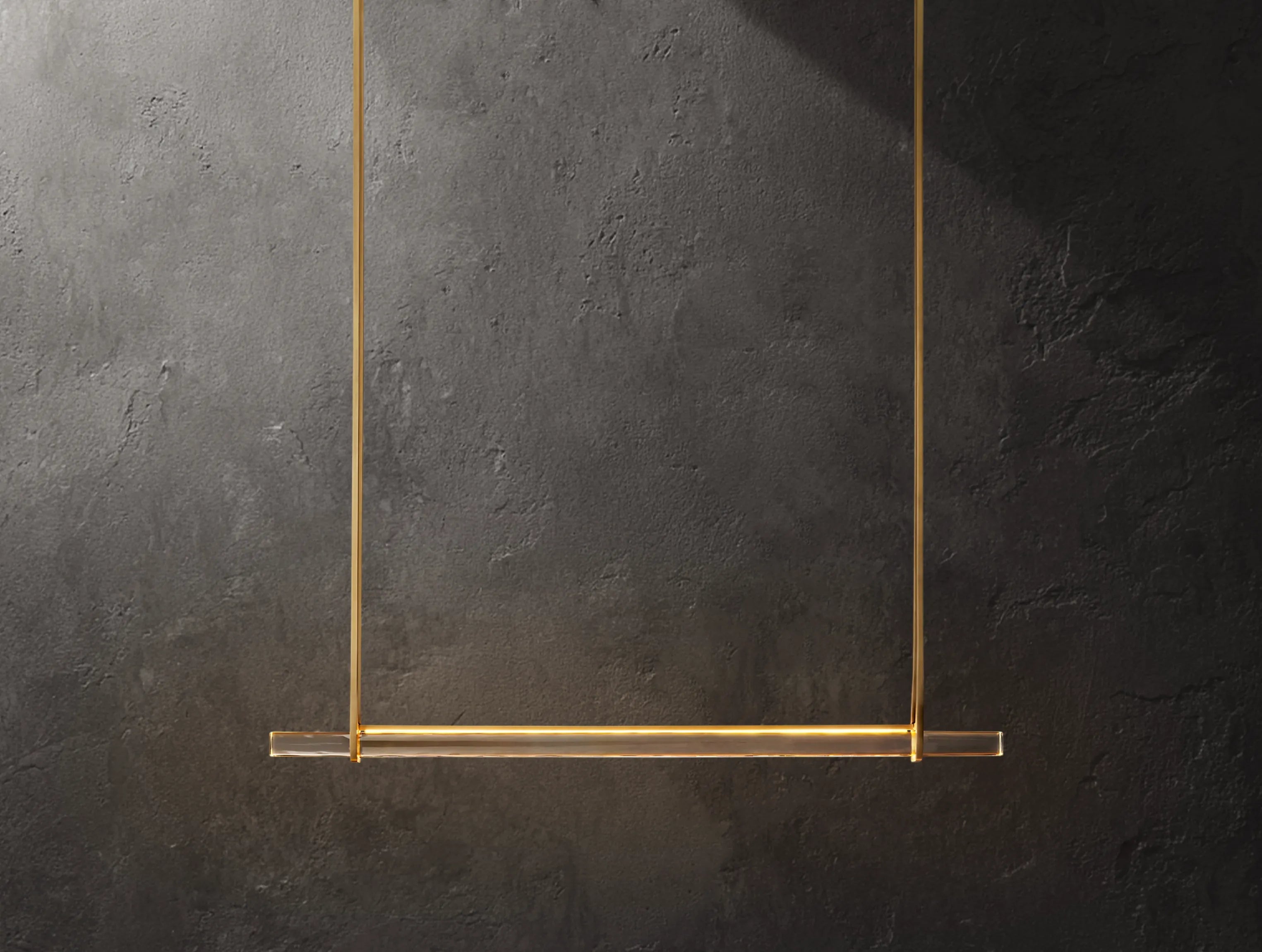 Ardubon Crystal Horizontal Single Bar Linear Chandelier