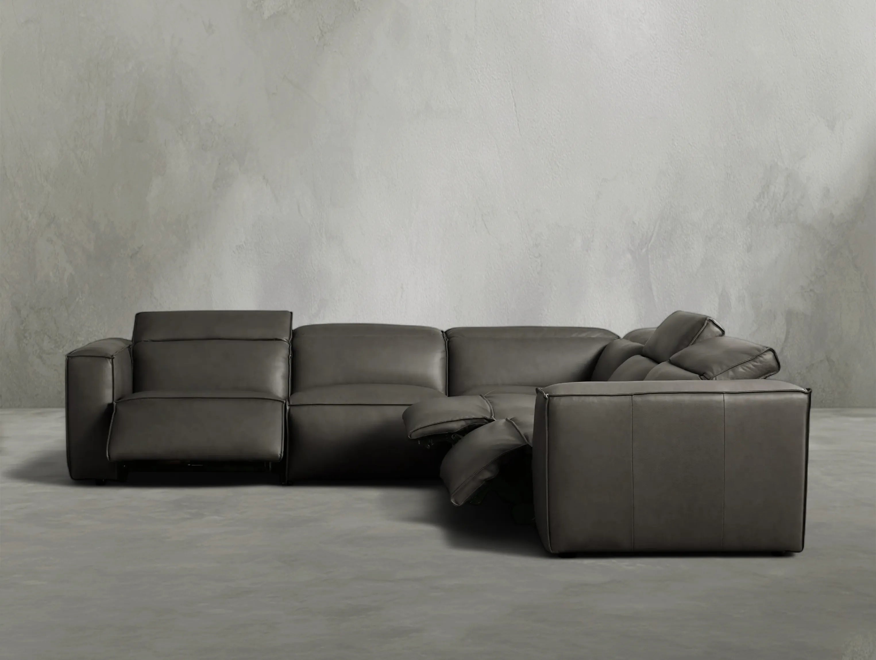 Cubot Leather Five-Piece Motion Corner Sectional