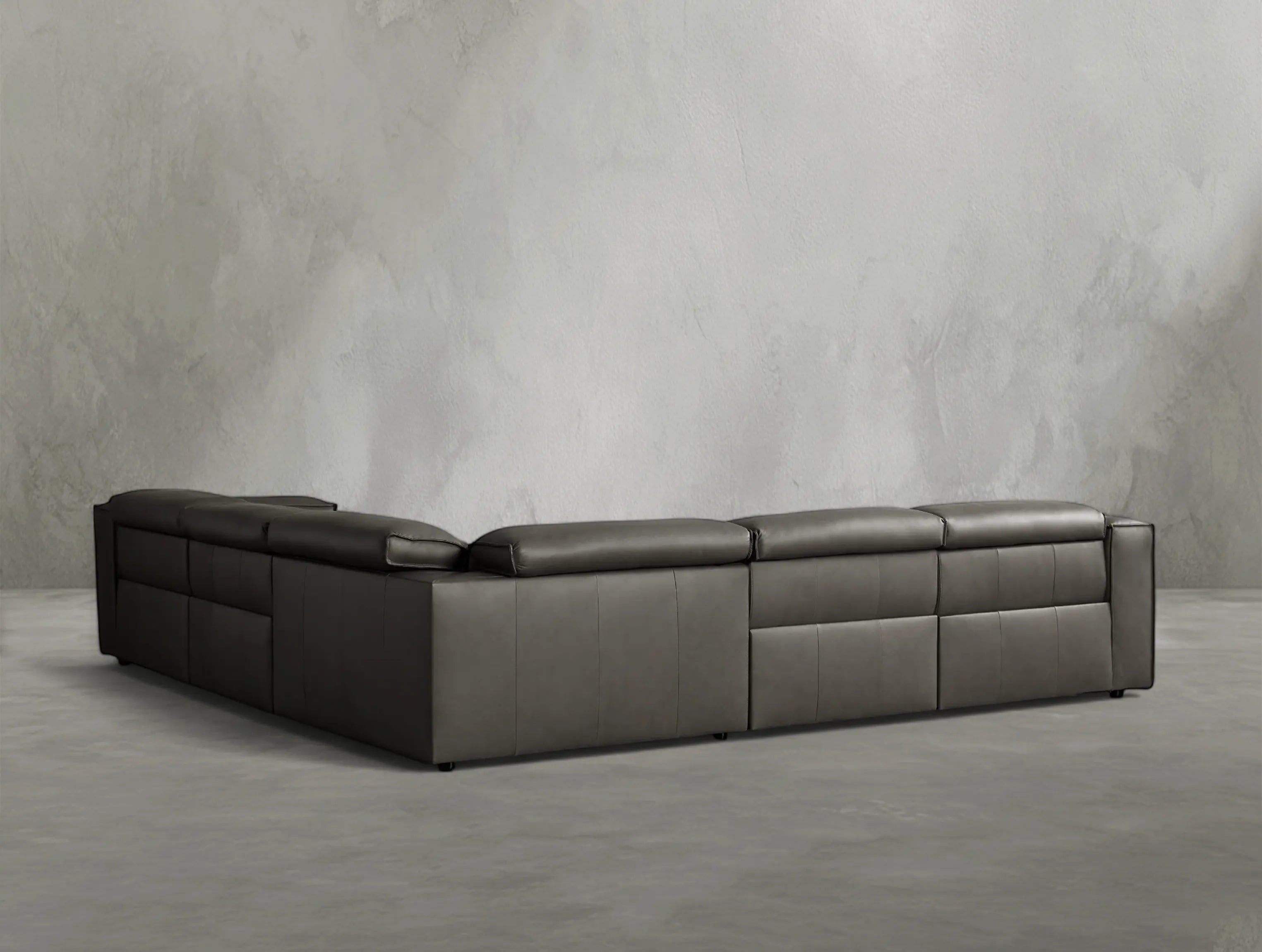 Cubot Leather Five-Piece Motion Corner Sectional