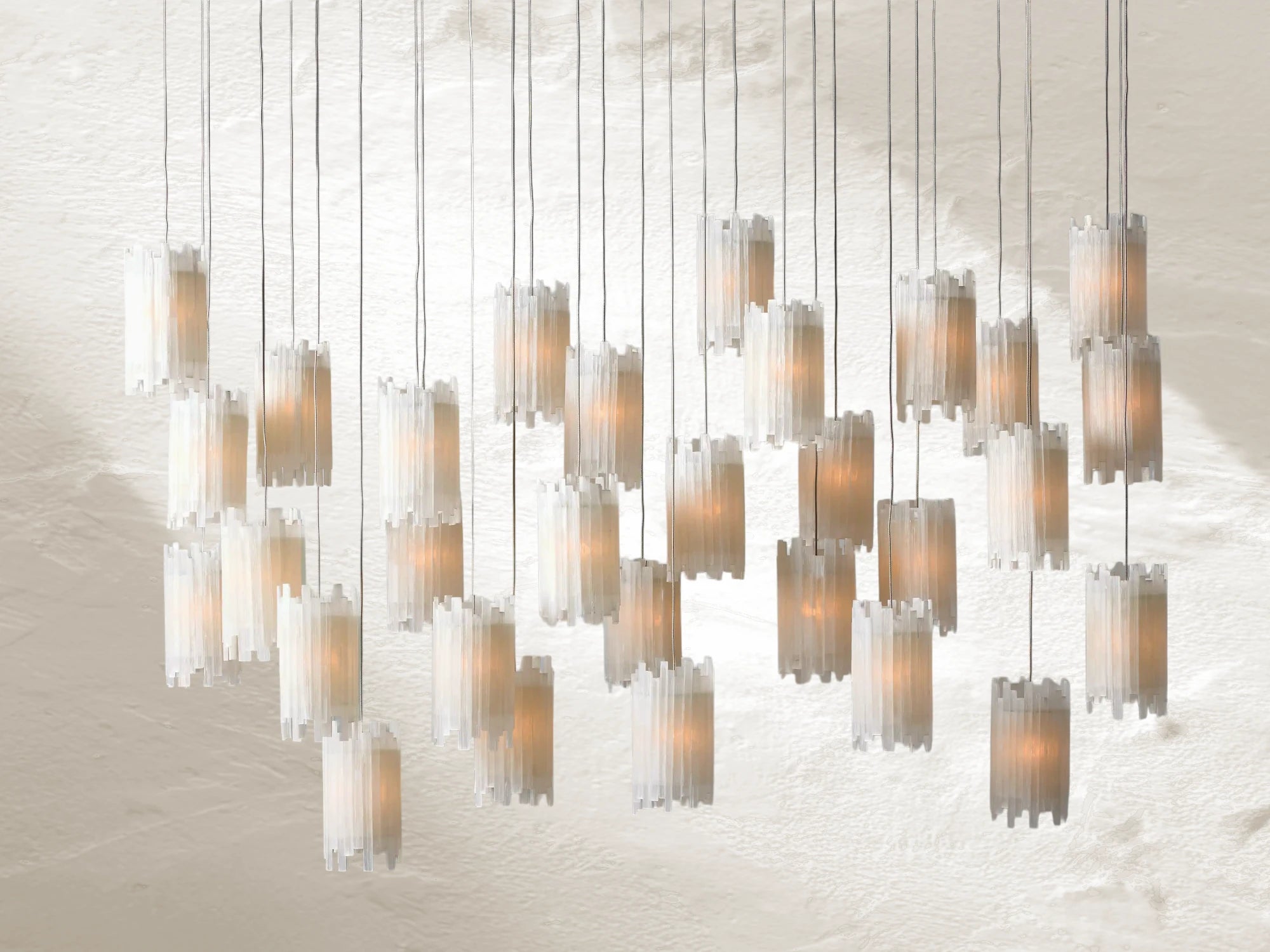 Jaina Selenite Rectangular Chandelier