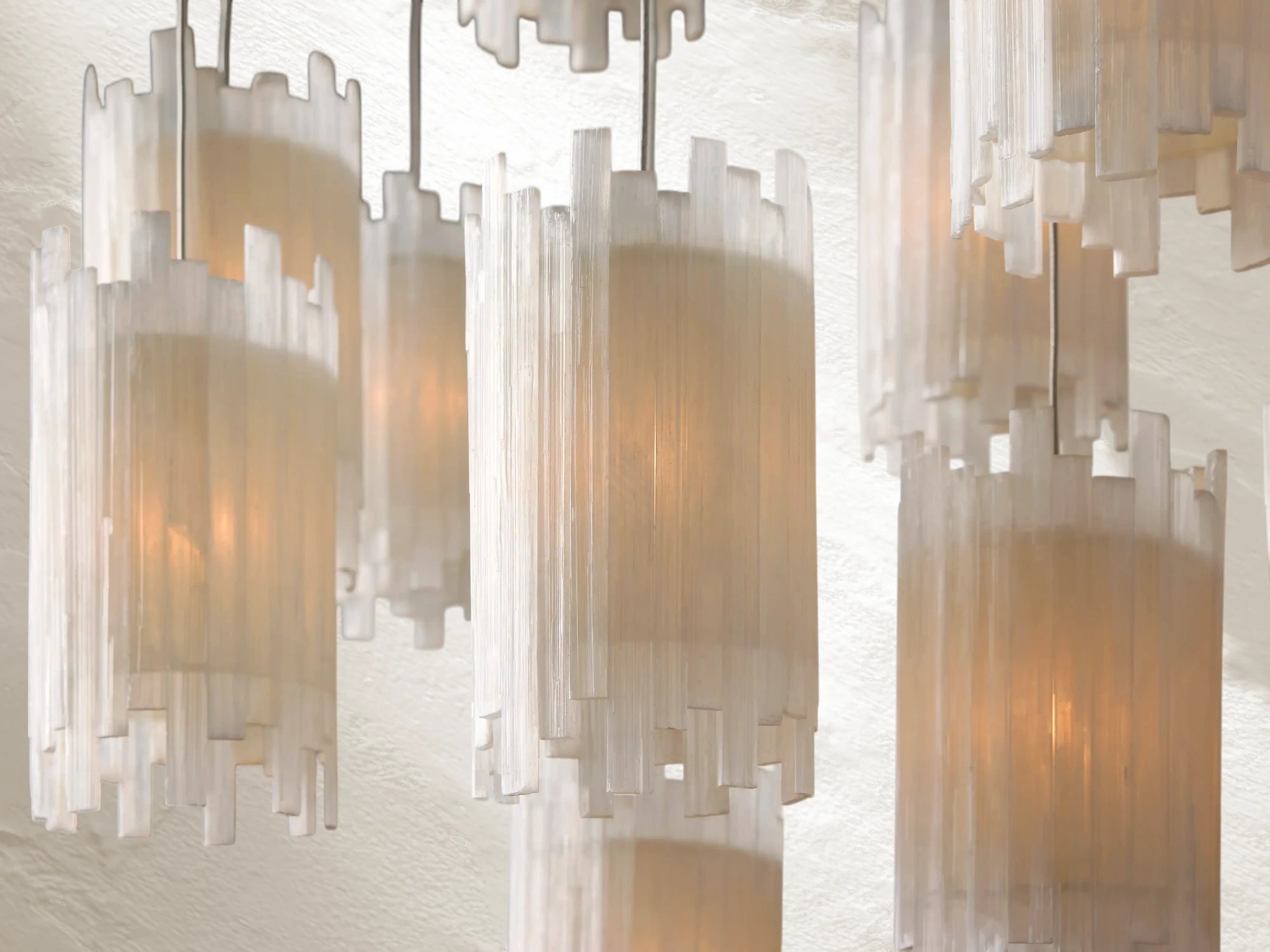 Jaina Selenite Rectangular Chandelier