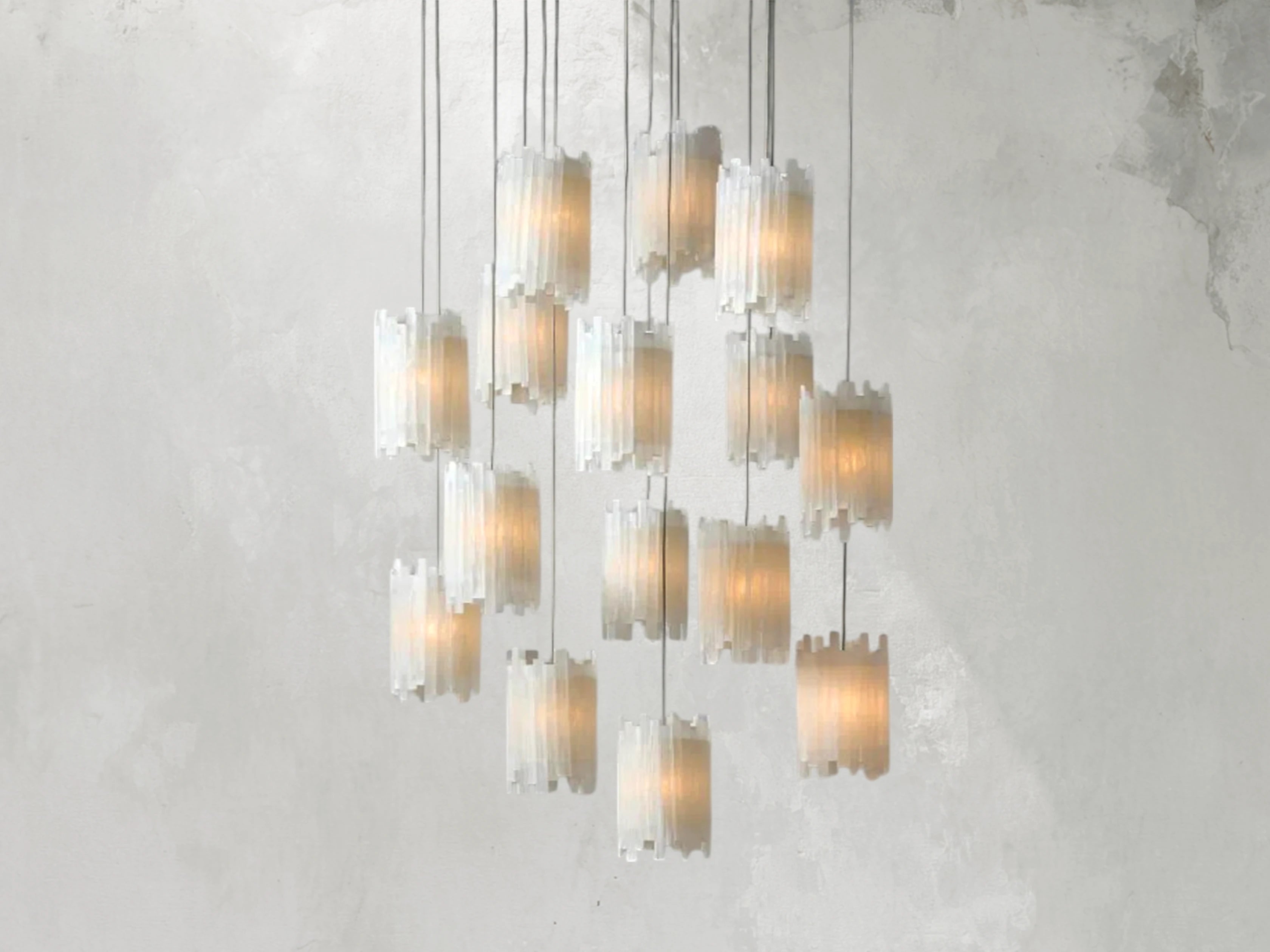 Jaina Selenite Round Chandelier