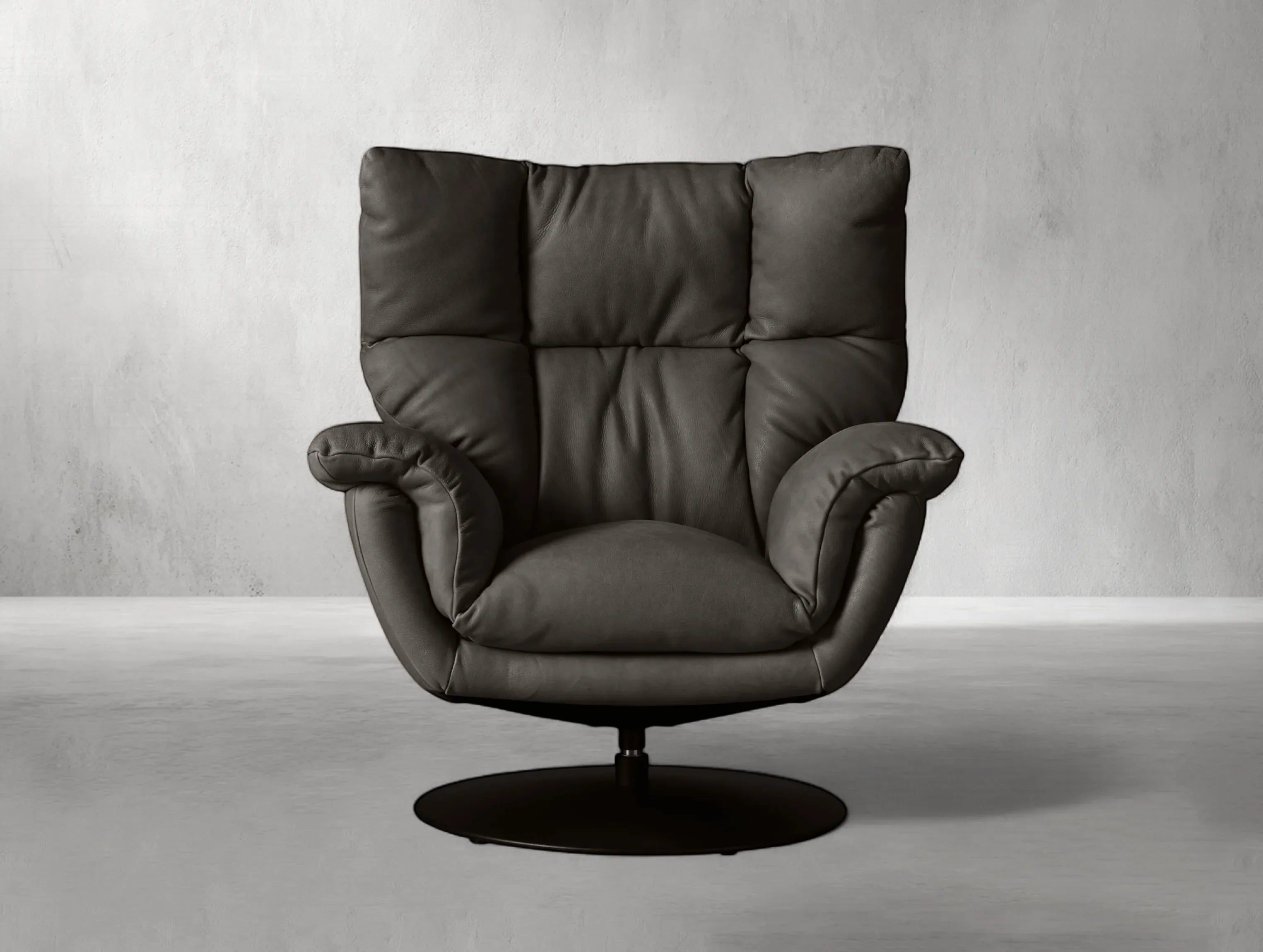 Deniel Leather Swivel Recliner