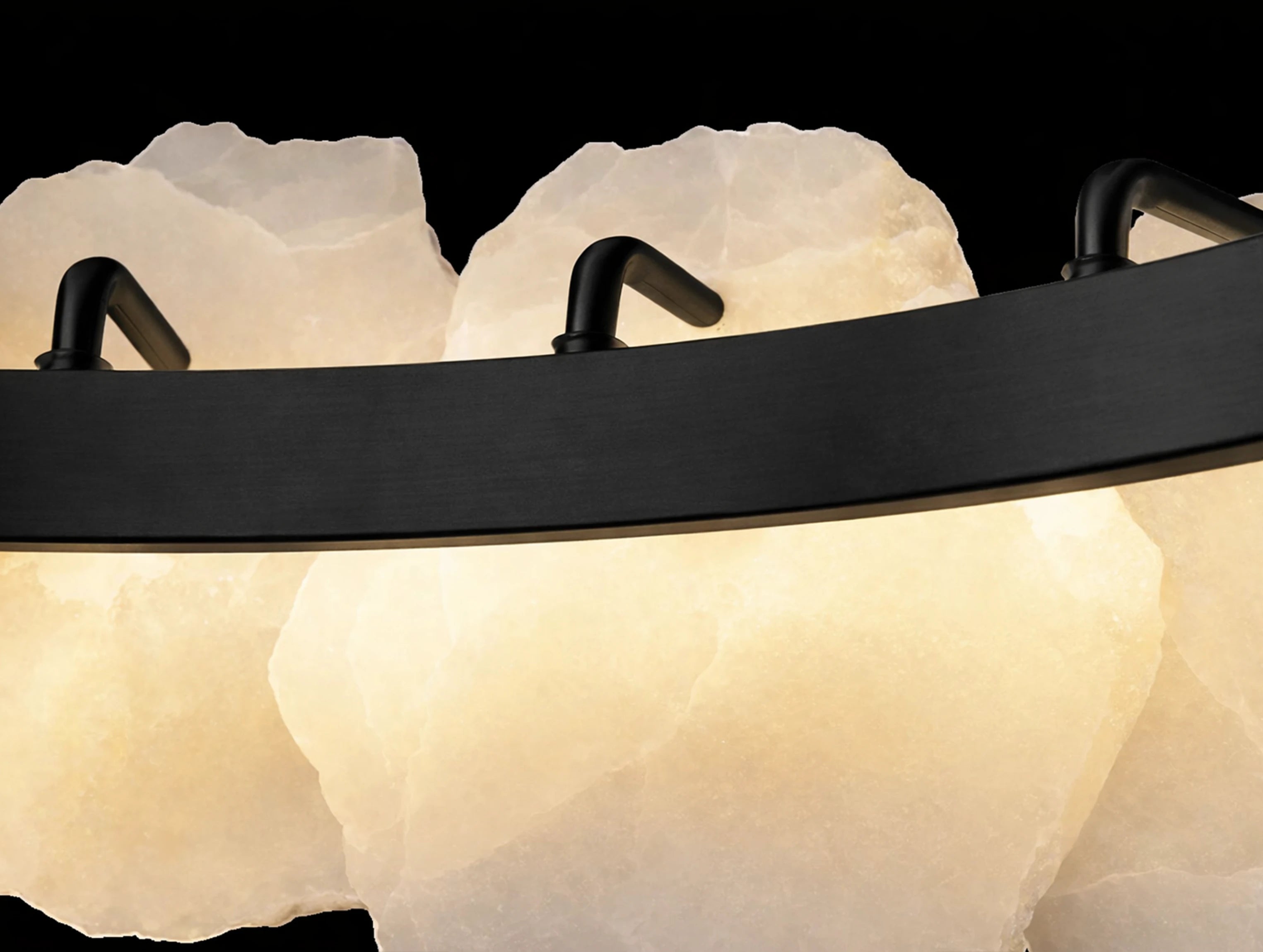 Aurelis Multi-Tier Round Alabaster Chandelier